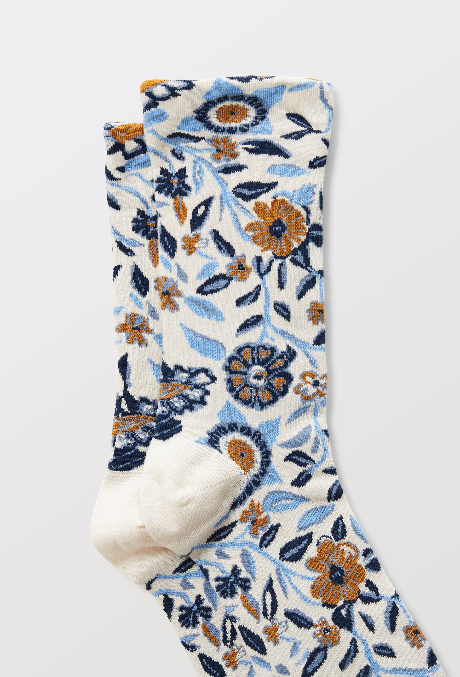 Paire de chaussettes avec motifs en coton, Bleu clair, large image number 1.0
