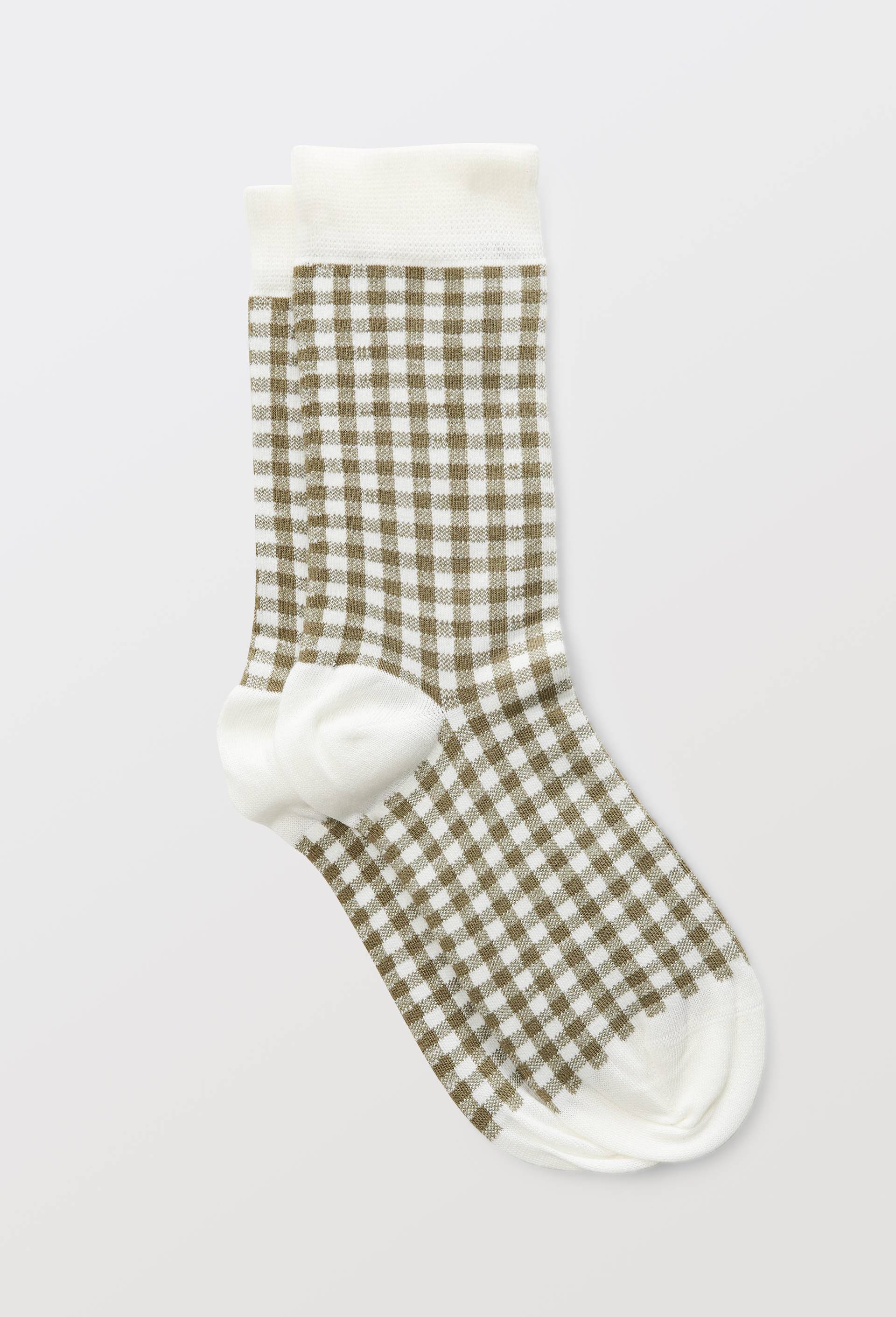 Paire de chaussettes avec motifs en coton, Vert fonc&eacute;, large image number 0.0