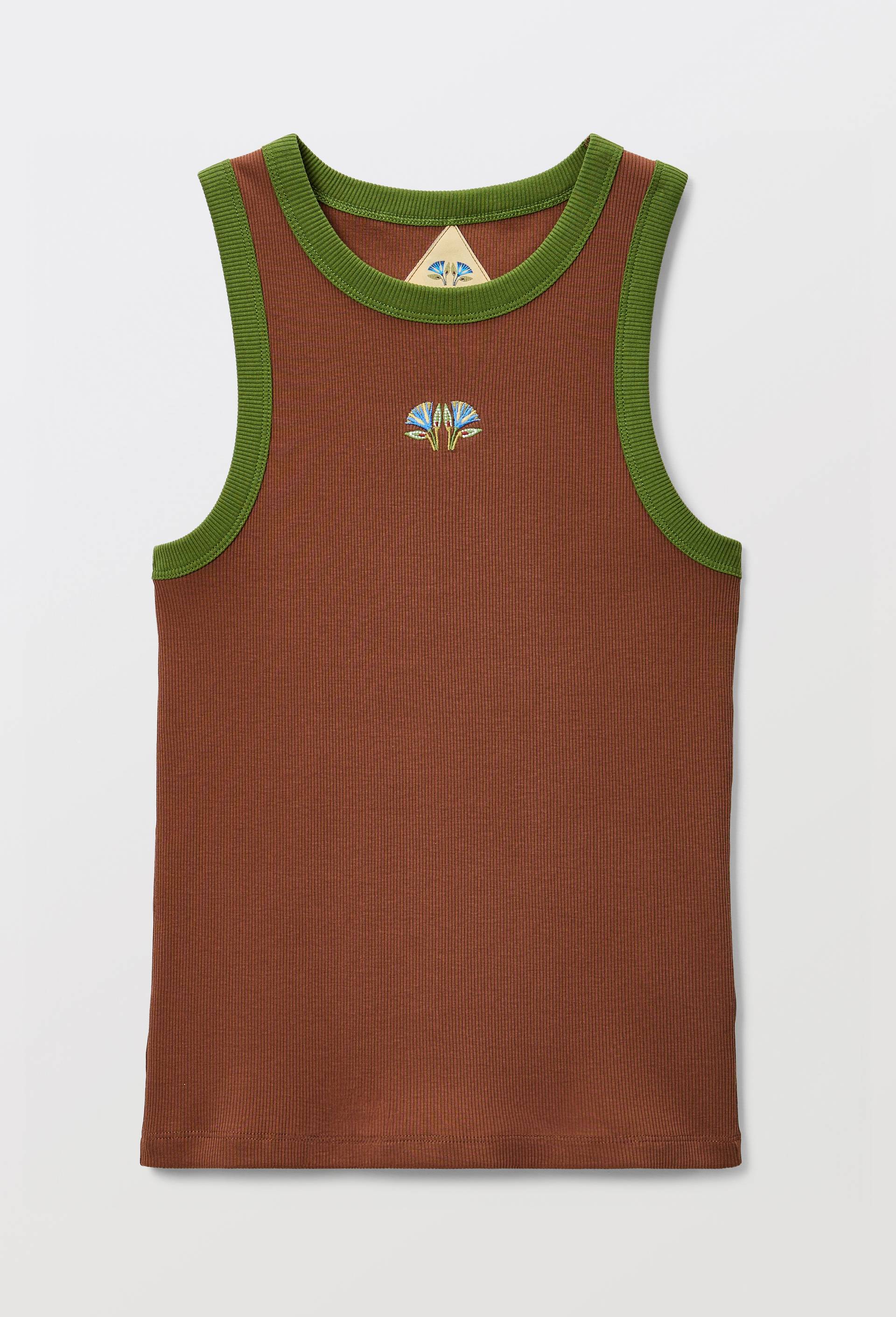 D&eacute;bardeur brod&eacute; en coton BIO GOTS - LOUIS BARTHELEMY x MONOPRIX, Brun, large image number 3
