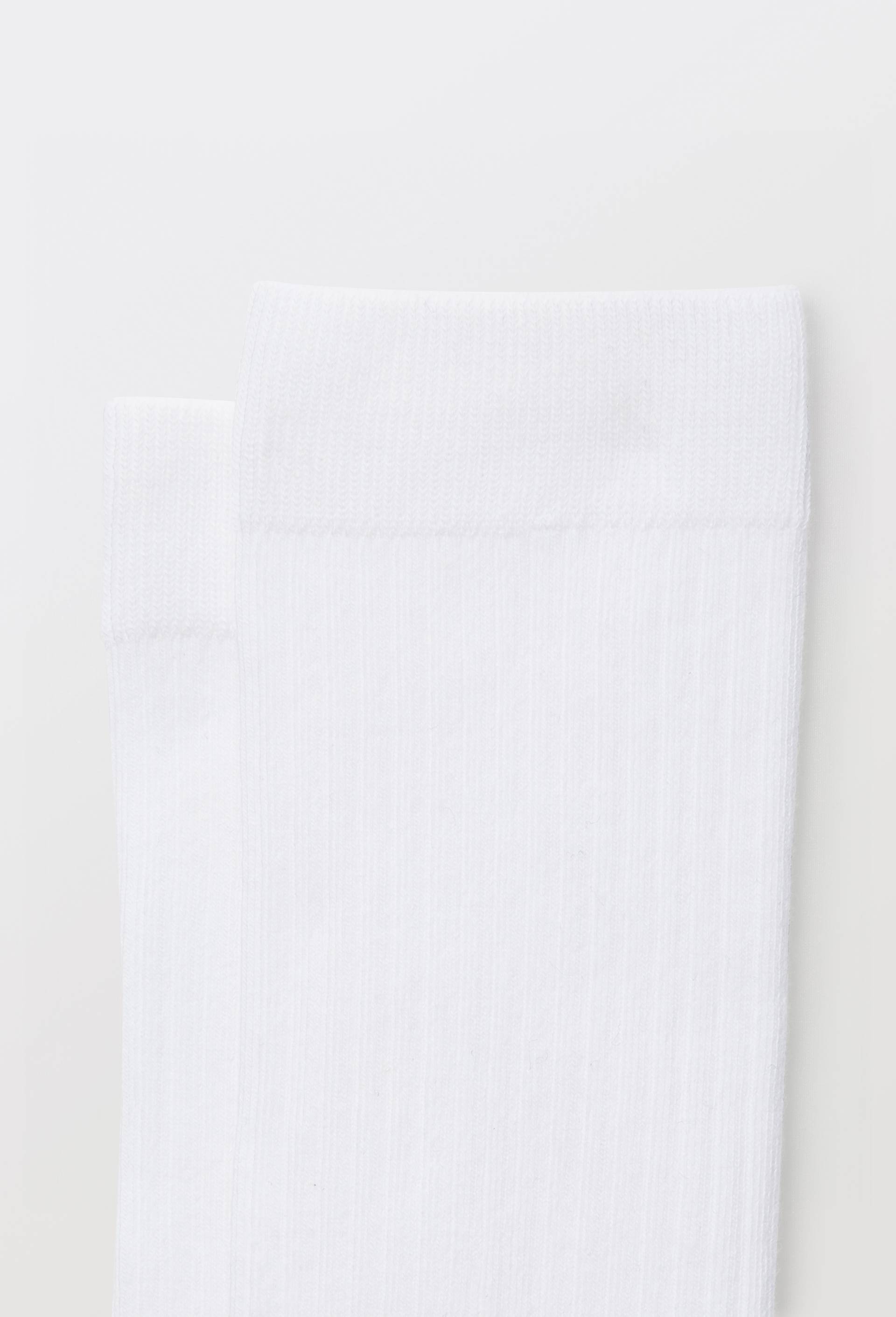 Paire de chaussettes unies en coton, Blanc, large image number 1.0