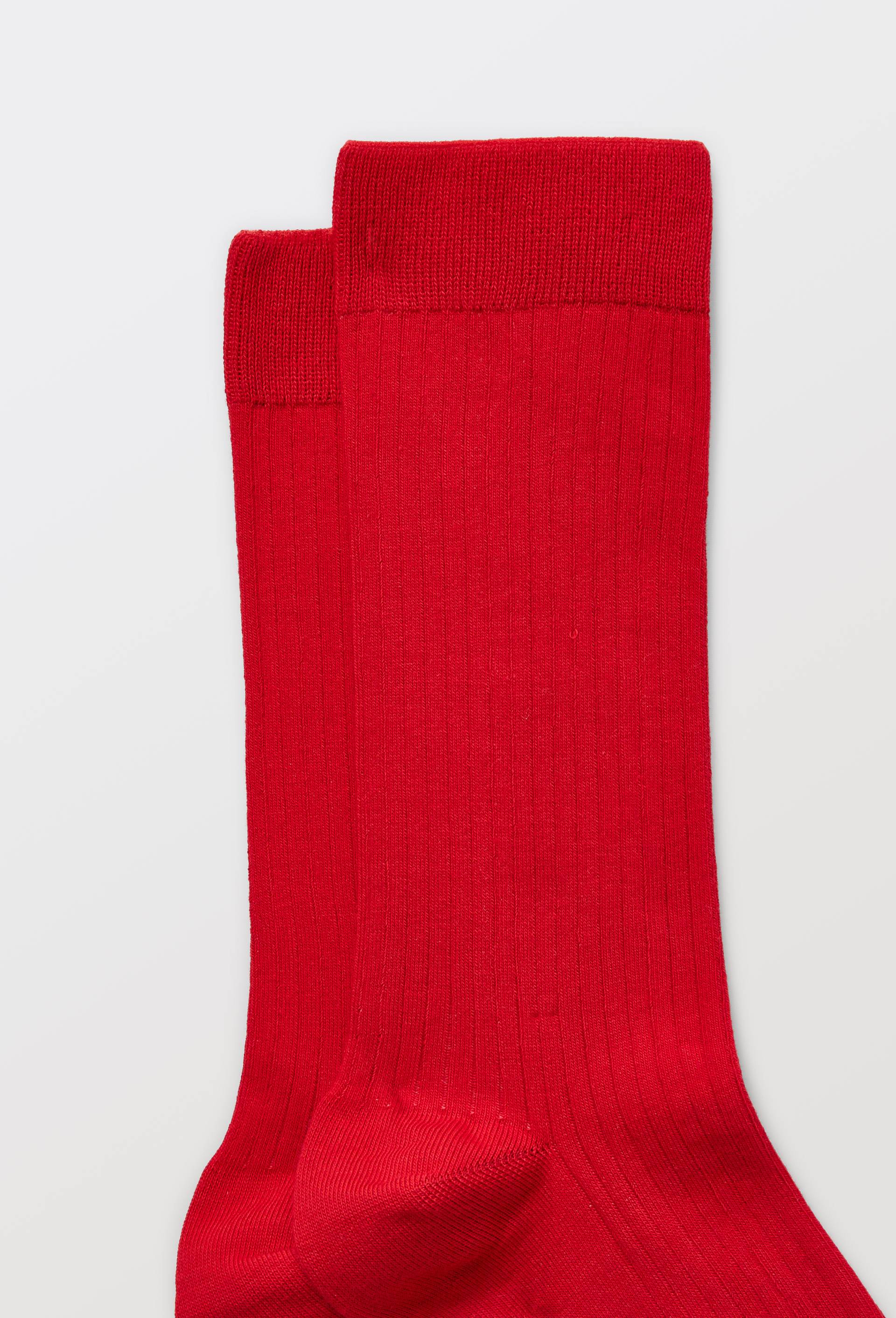 Paire de chaussettes unies en coton, Rouge, large image number 1