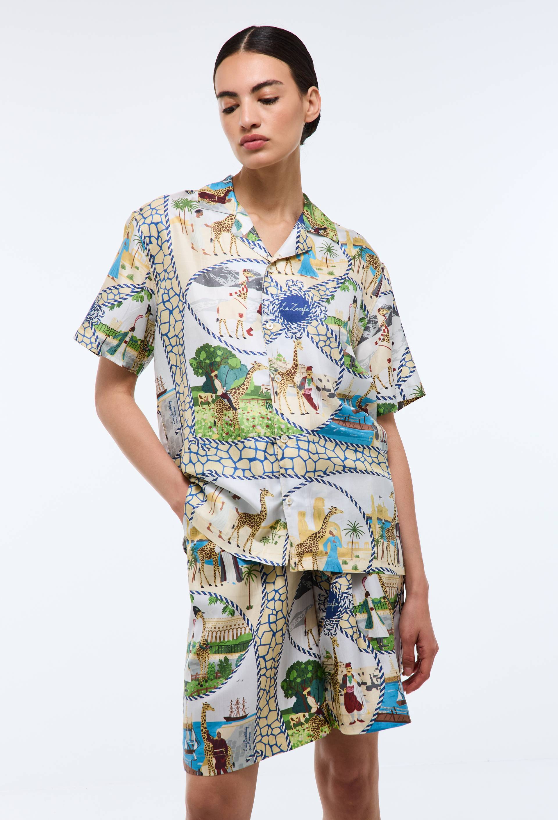Chemise imprim&eacute;e en soie - LOUIS BARTHELEMY x MONOPRIX, Multicolore, large image number 1.0