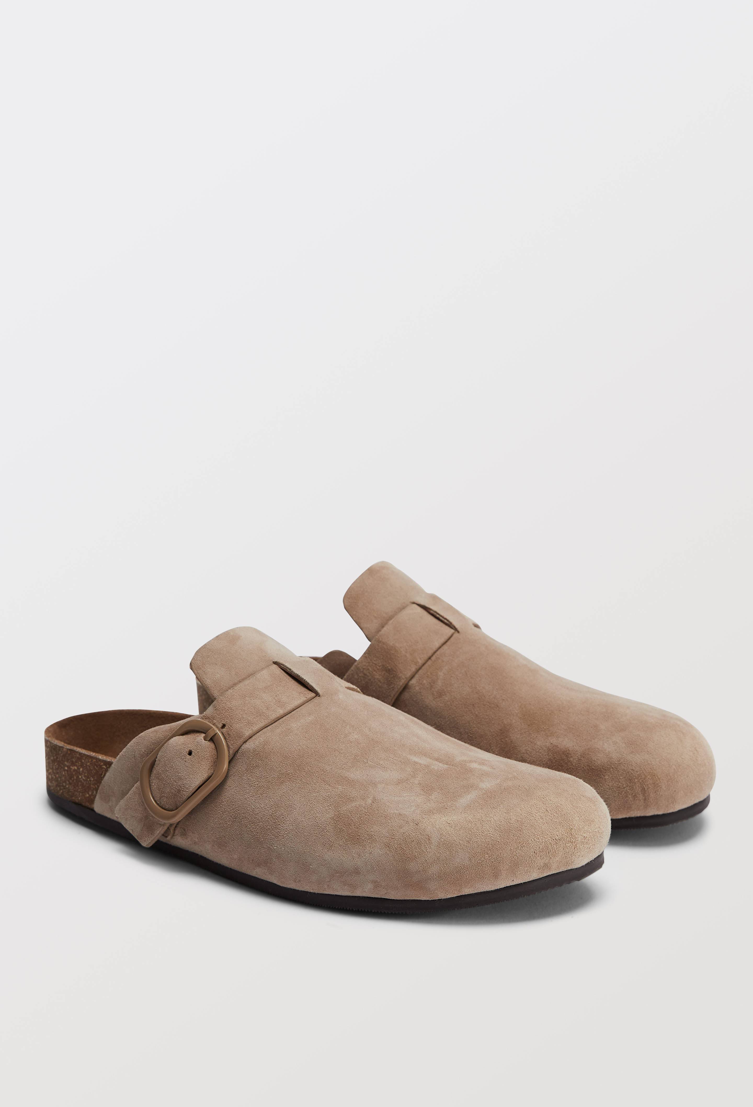 Sabot en cuir, Brun clair, large image number 0