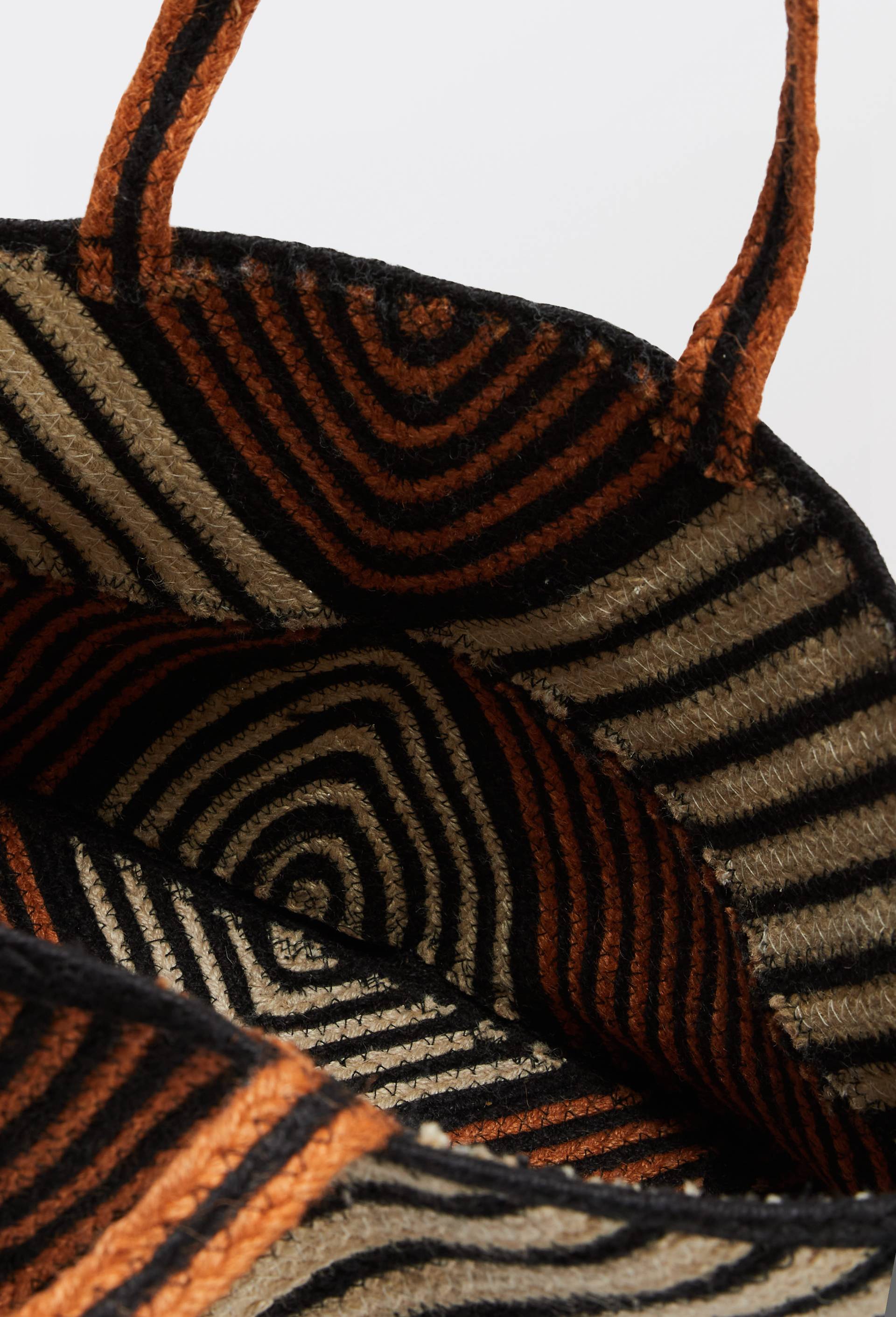 Panier en jute multicolore, Noir, large image number 3.0
