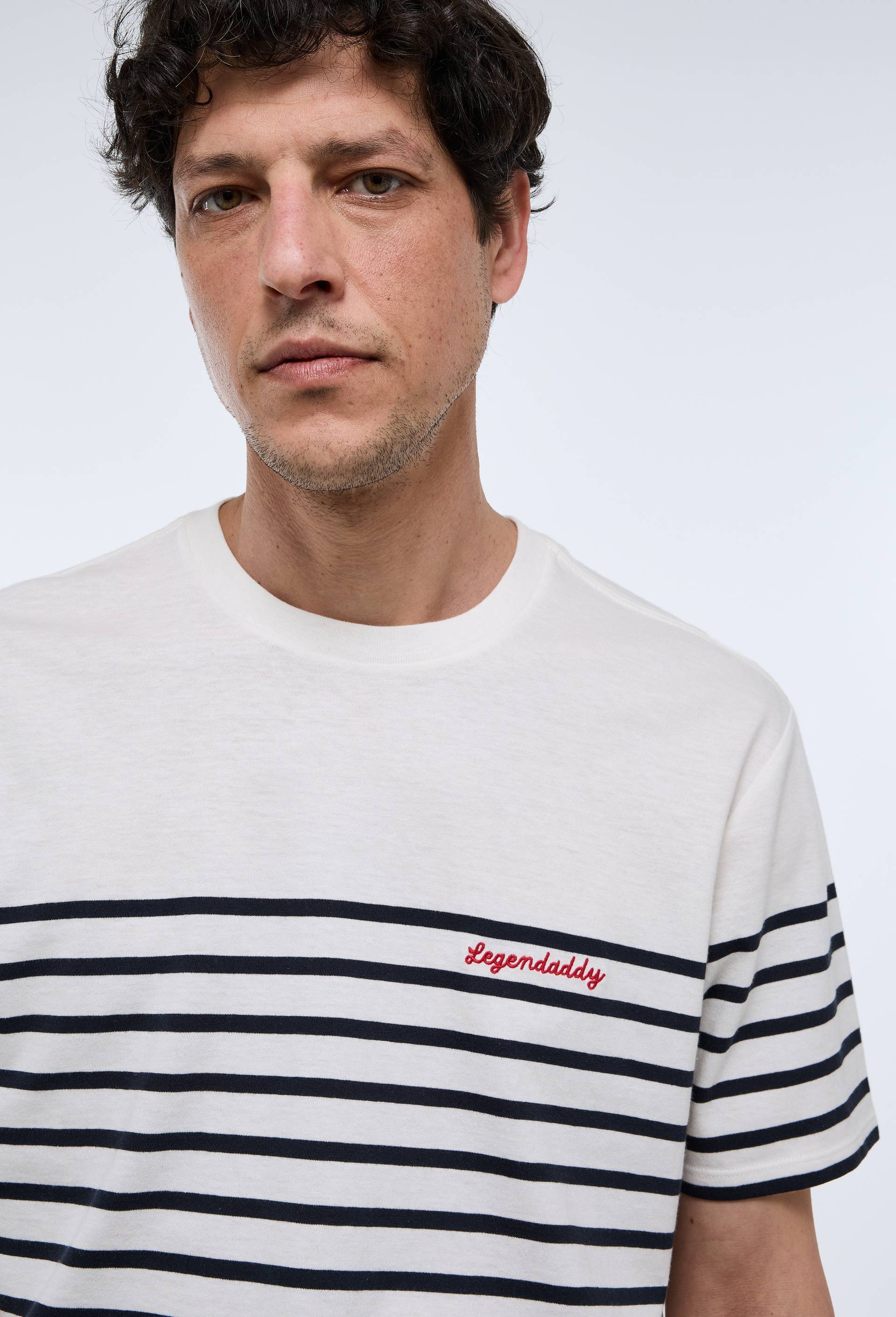 T-shirt manches courtes col rond en coton BIO GOTS, Ecru, large image number 1