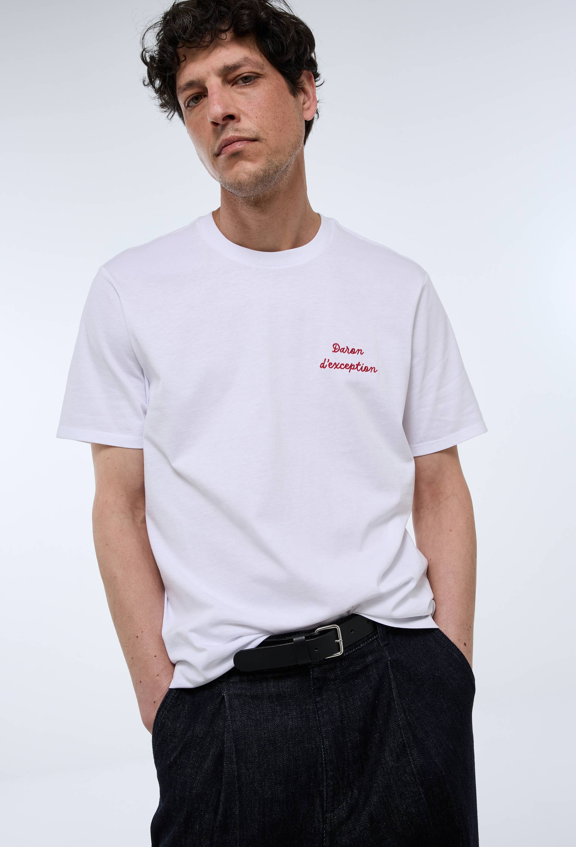T-shirt manches courtes col rond en coton BIO GOTS, Blanc, large image number 0.0
