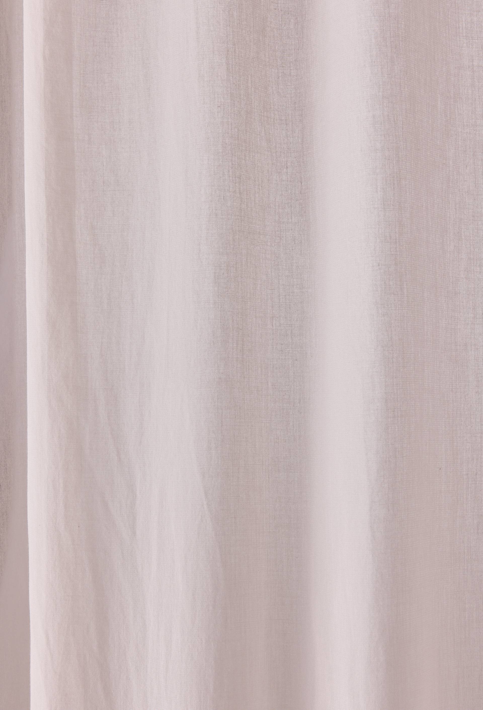 Rideau voile de coton uni, 100% coton, finition bourdon, 140x250 cm, Rose clair, large image number 3.0