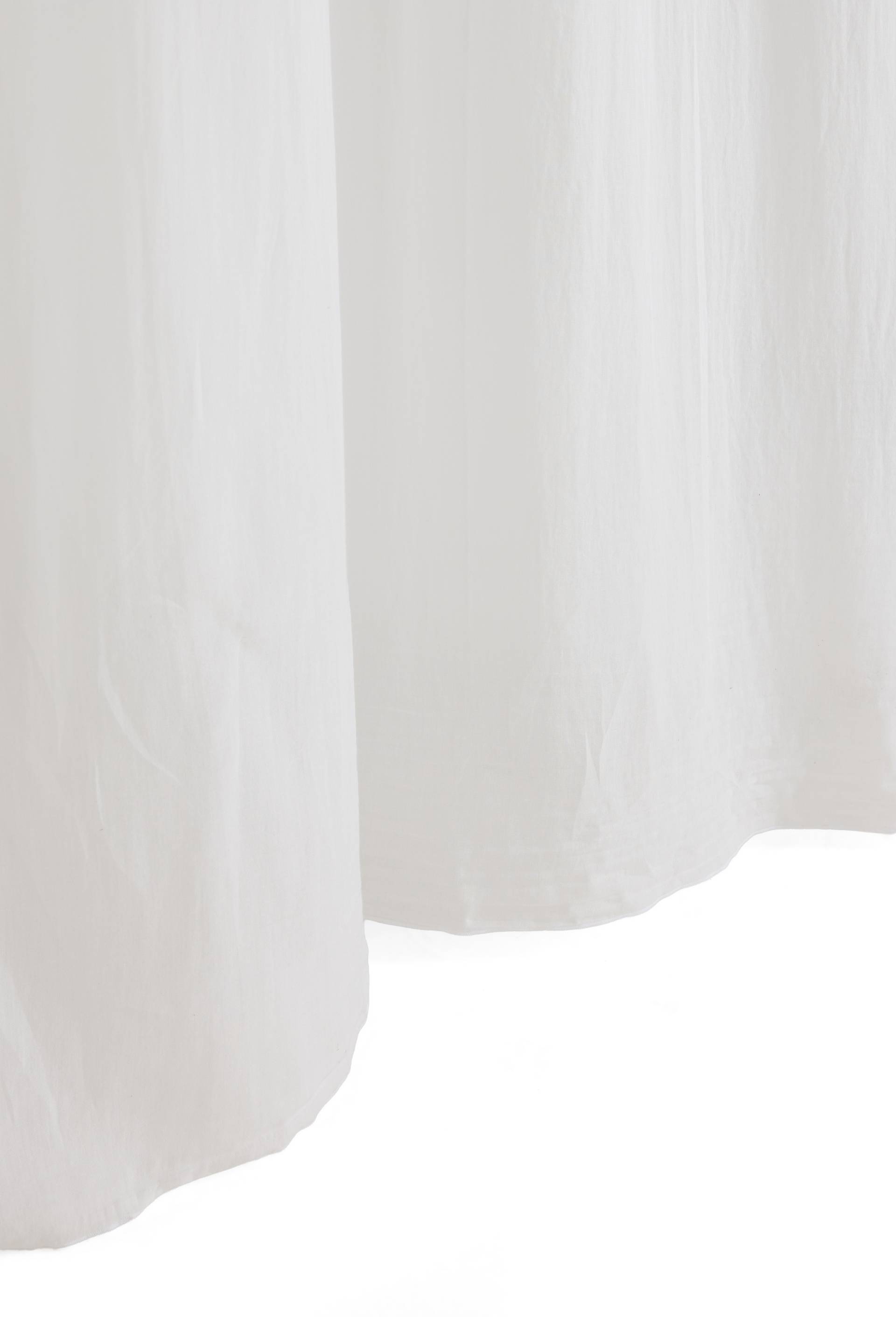 Rideau voile de coton uni, 100% coton, finition bourdon, 140x250 cm, Blanc, large image number 4