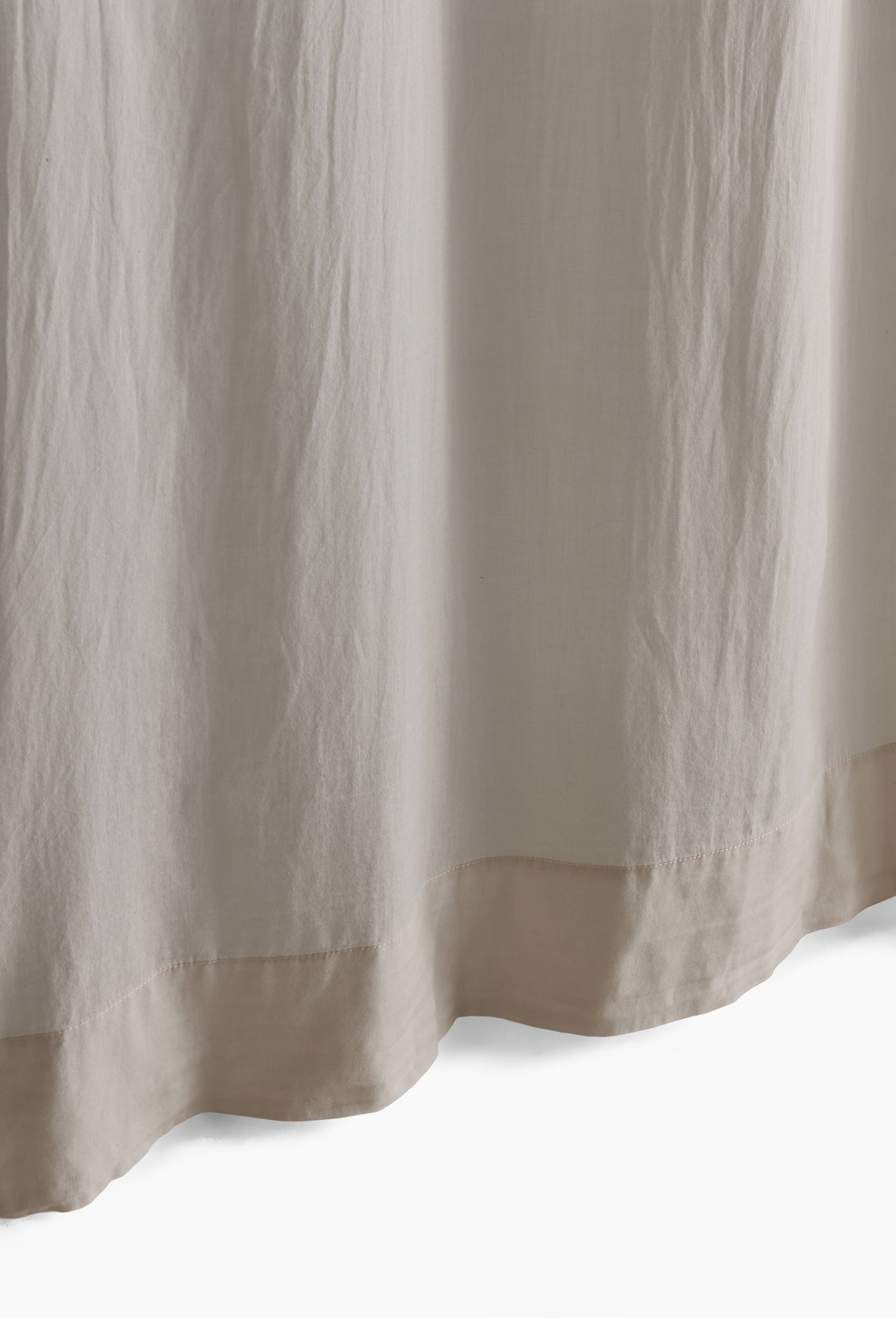 Rideau voile de coton uni, 100% coton, finition bourdon, 140x250 cm, Beige clair, large image number 4