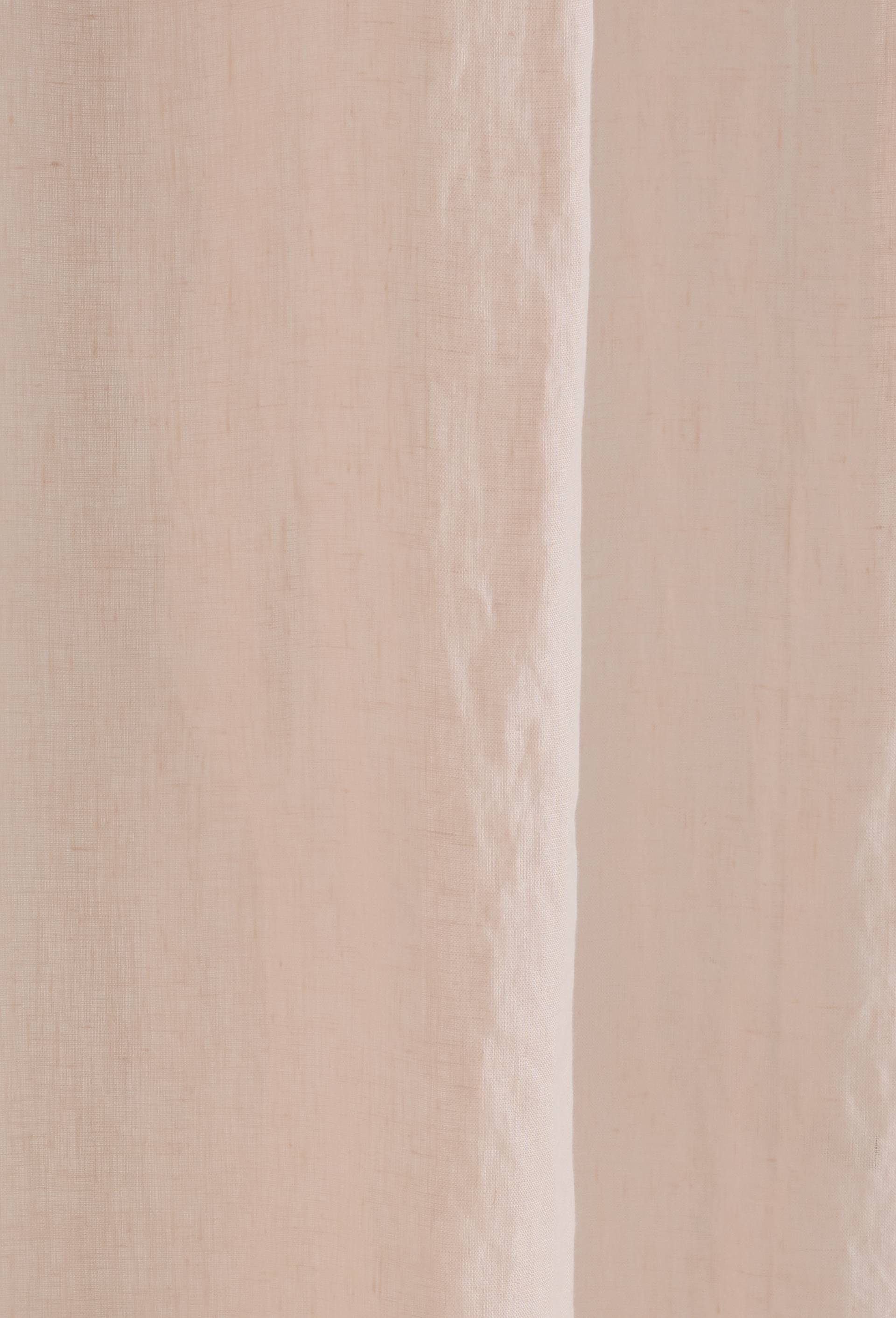 Rideau uni, 100% lin, finition bourdon, 140x250 cm, Rose clair, large image number 3.0