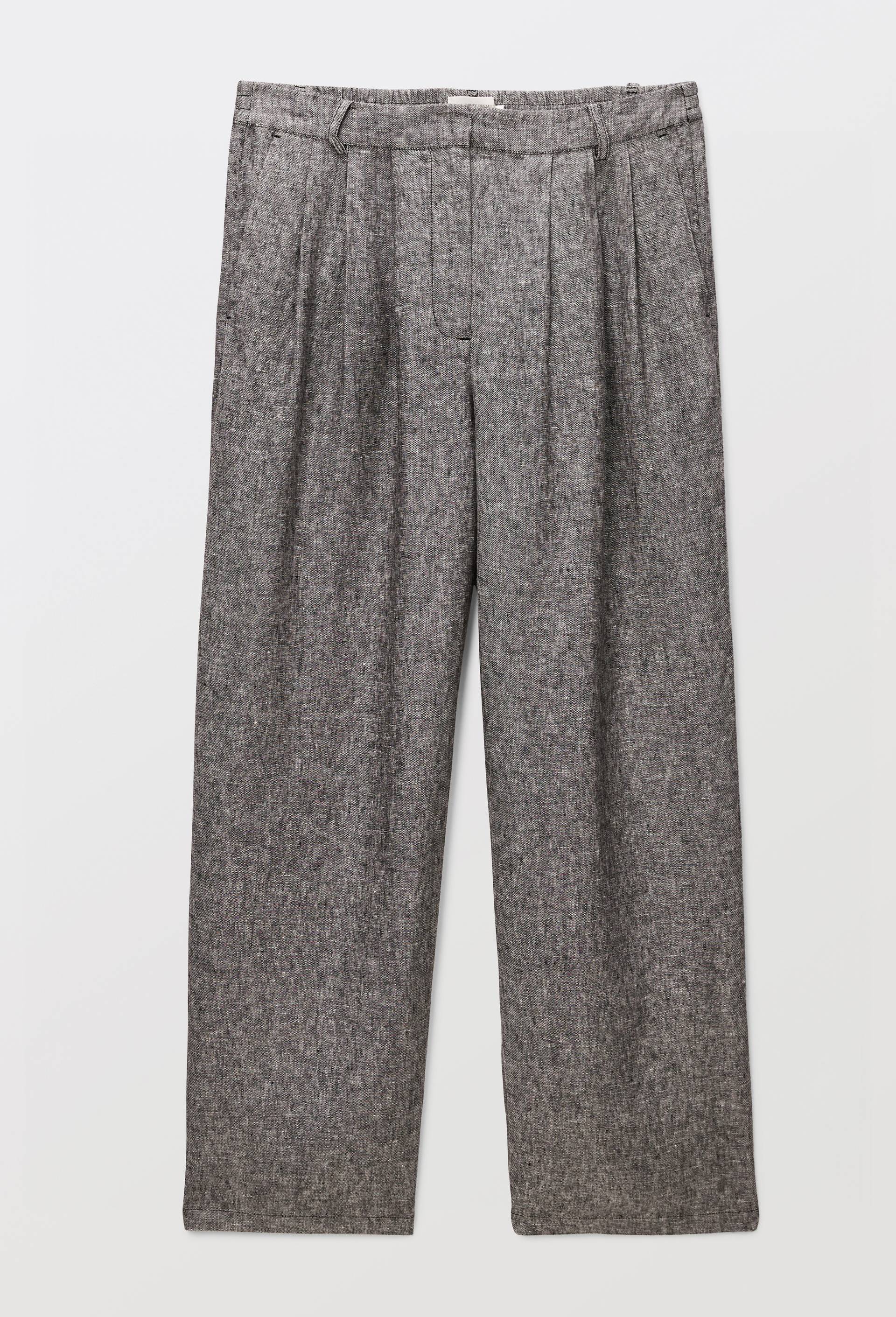 Pantalon fluide en lin, Noir, large image number 3.0