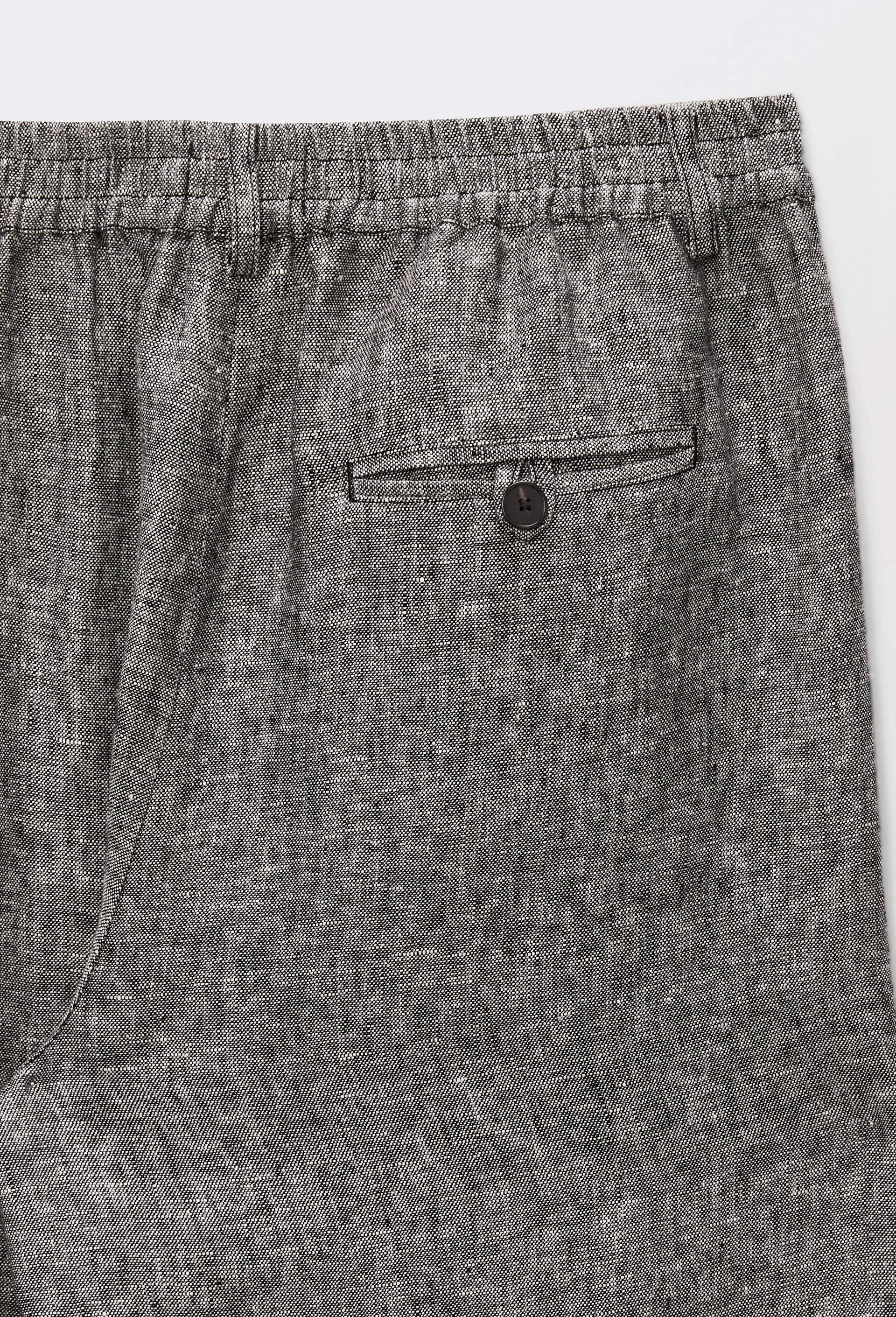Pantalon fluide en lin, Noir, large image number 5.0
