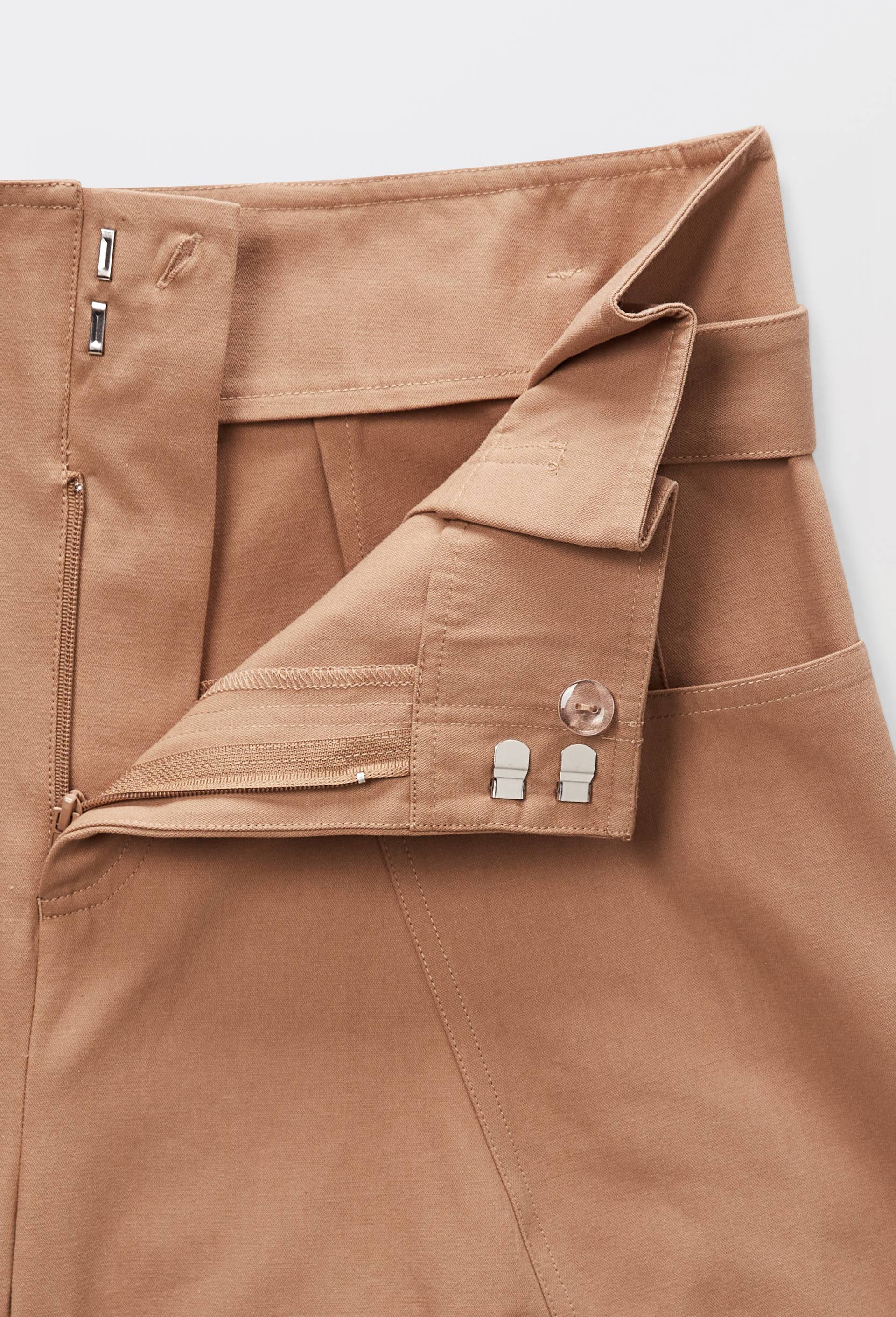 Short en coton ceintur&eacute;, Beige, large image number 3