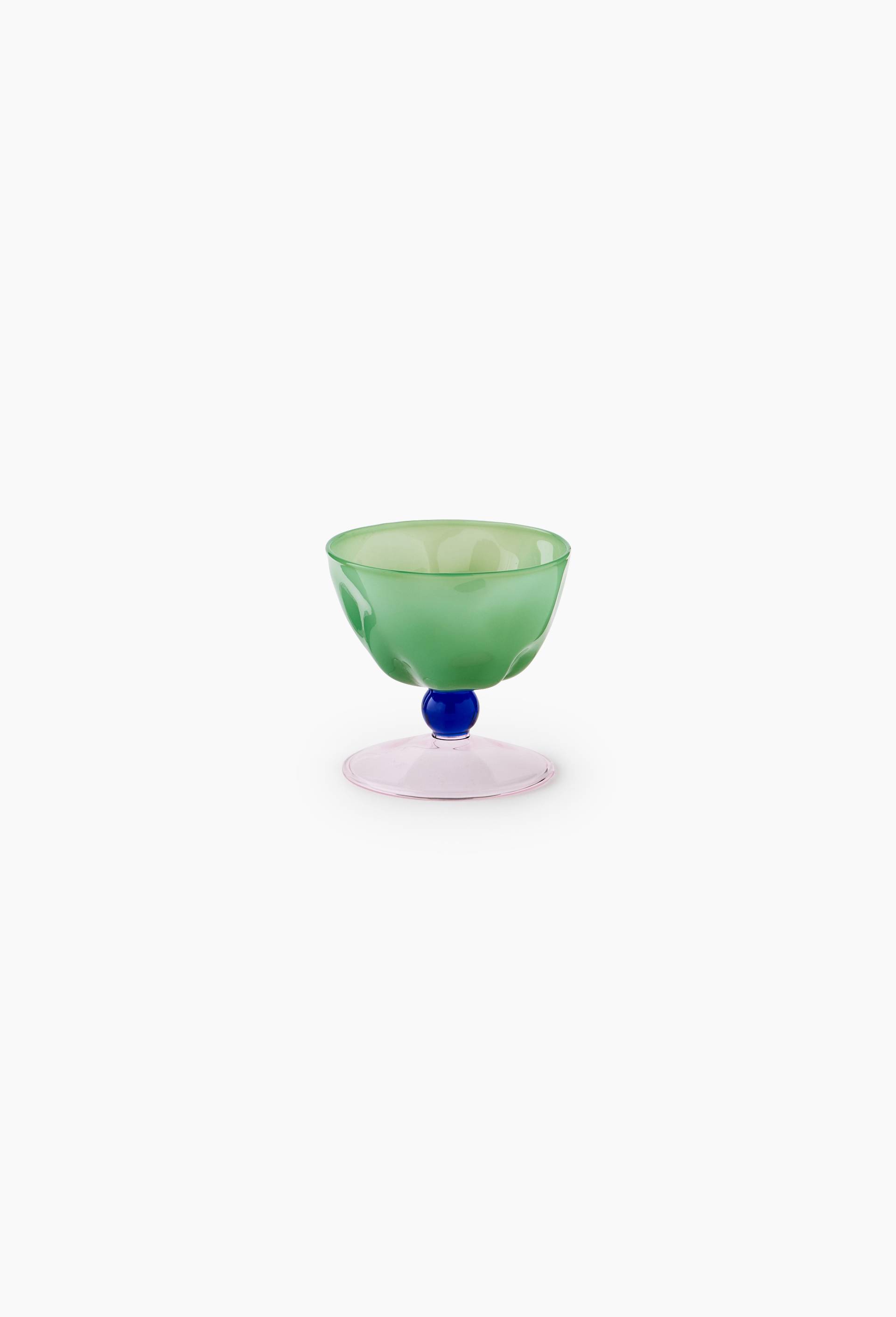Verre &agrave; pied, 9x10cm, en borosilicate - BEN ARPEA x MONOPRIX, Vert, large image number 1