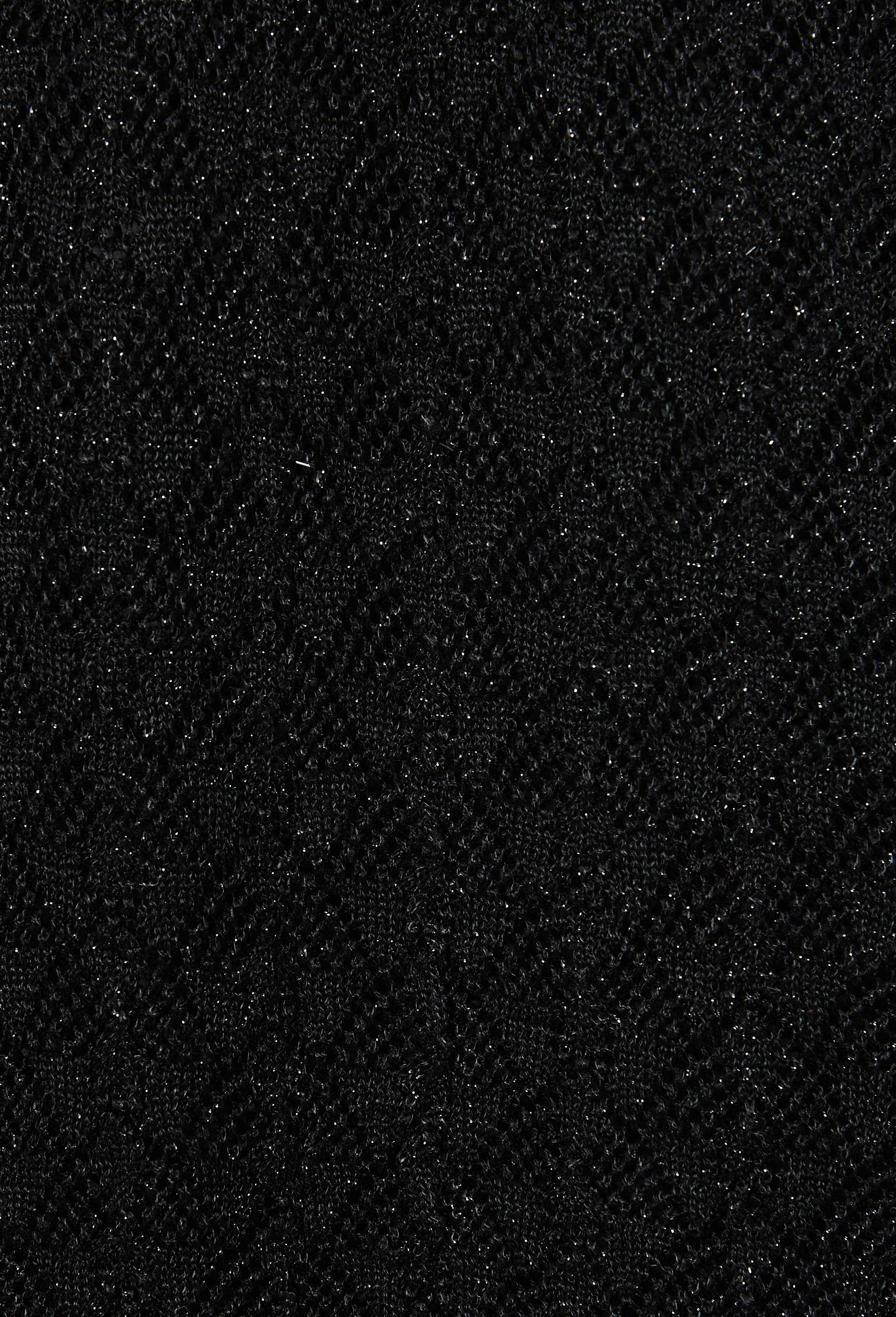Short en maille ajour&eacute;, d&eacute;tails lurex, Noir, large image number 4