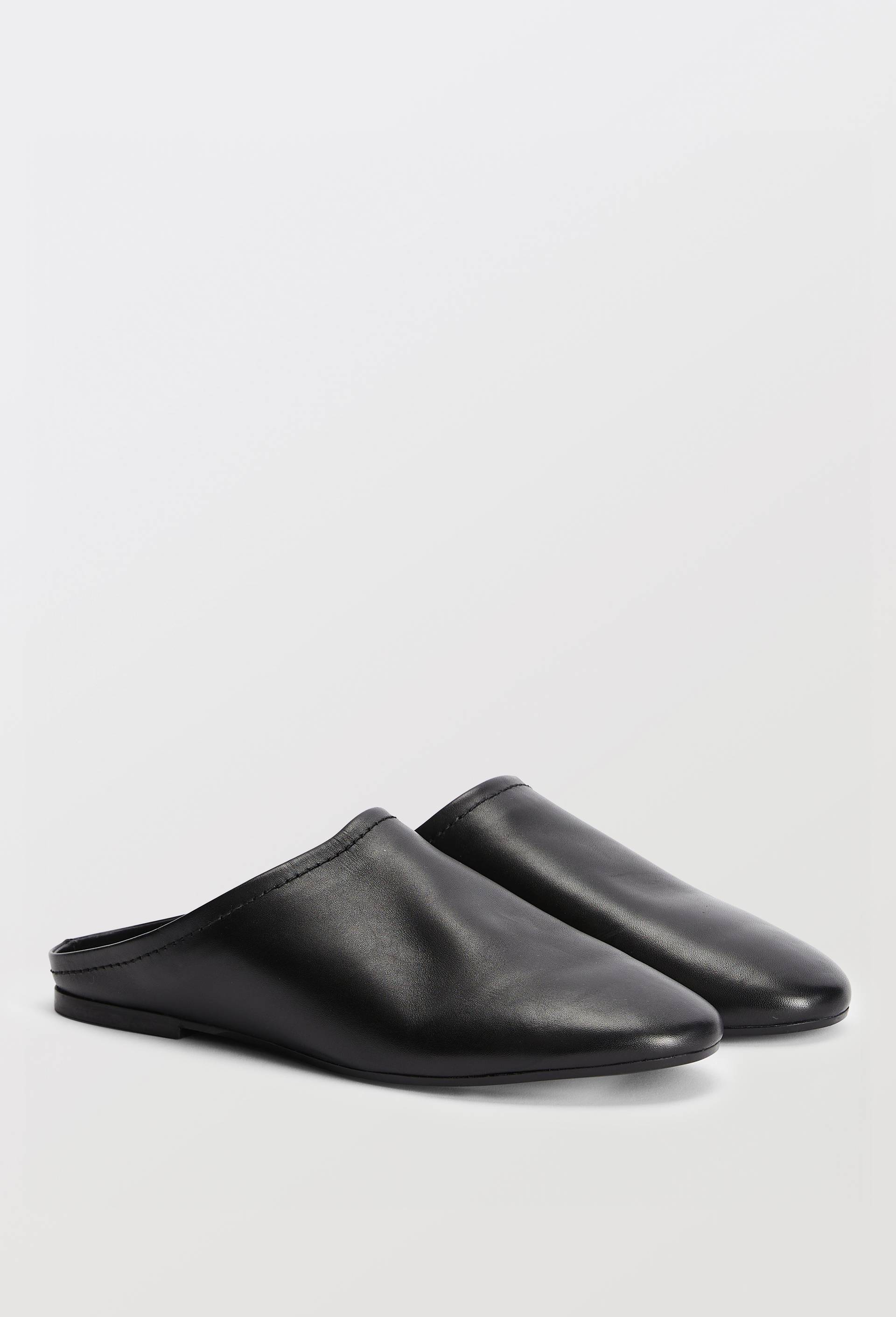 Mules en cuir, Noir, large image number 0