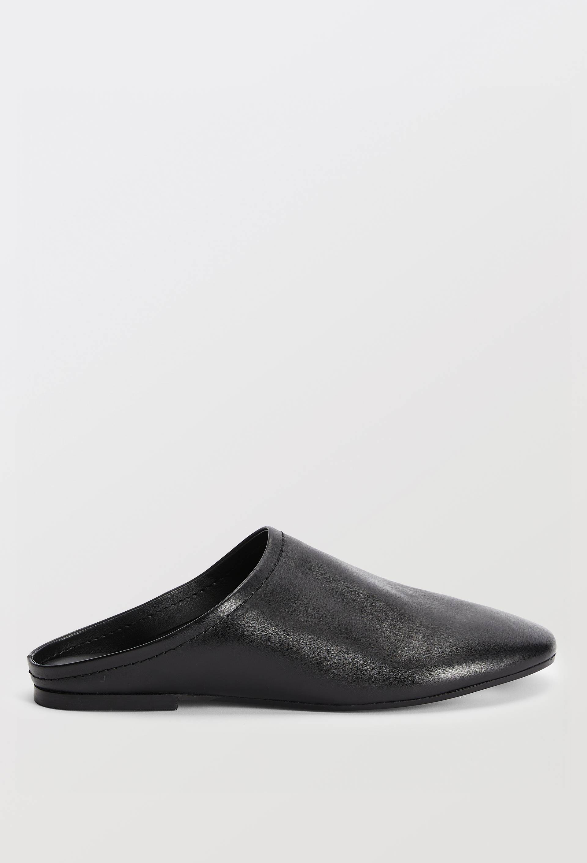 Mules en cuir, Noir, large image number 1