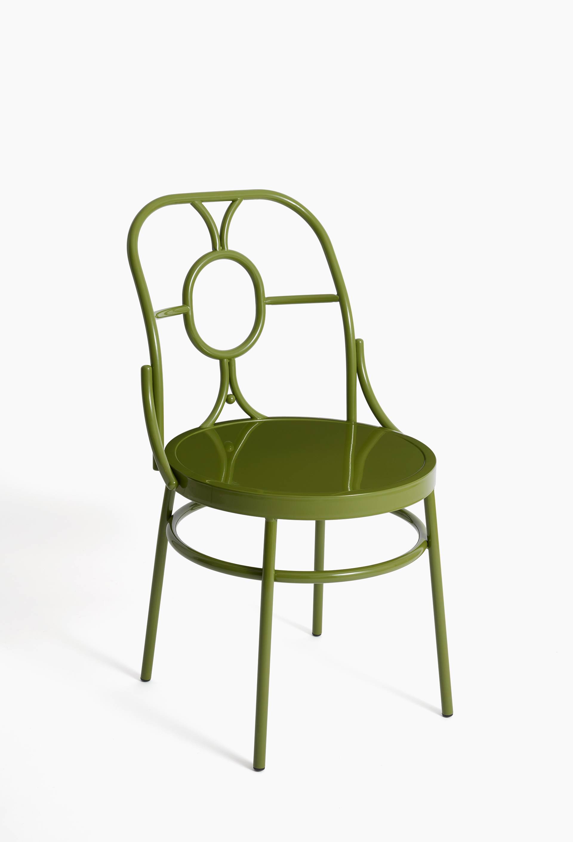 Exclu web - Chaise, 50,8 x 51,5 x 86,5 cm, en m&eacute;tal - MARGAUX KELLER X MONOPRIX, Vert fonc&eacute;, large image number 1