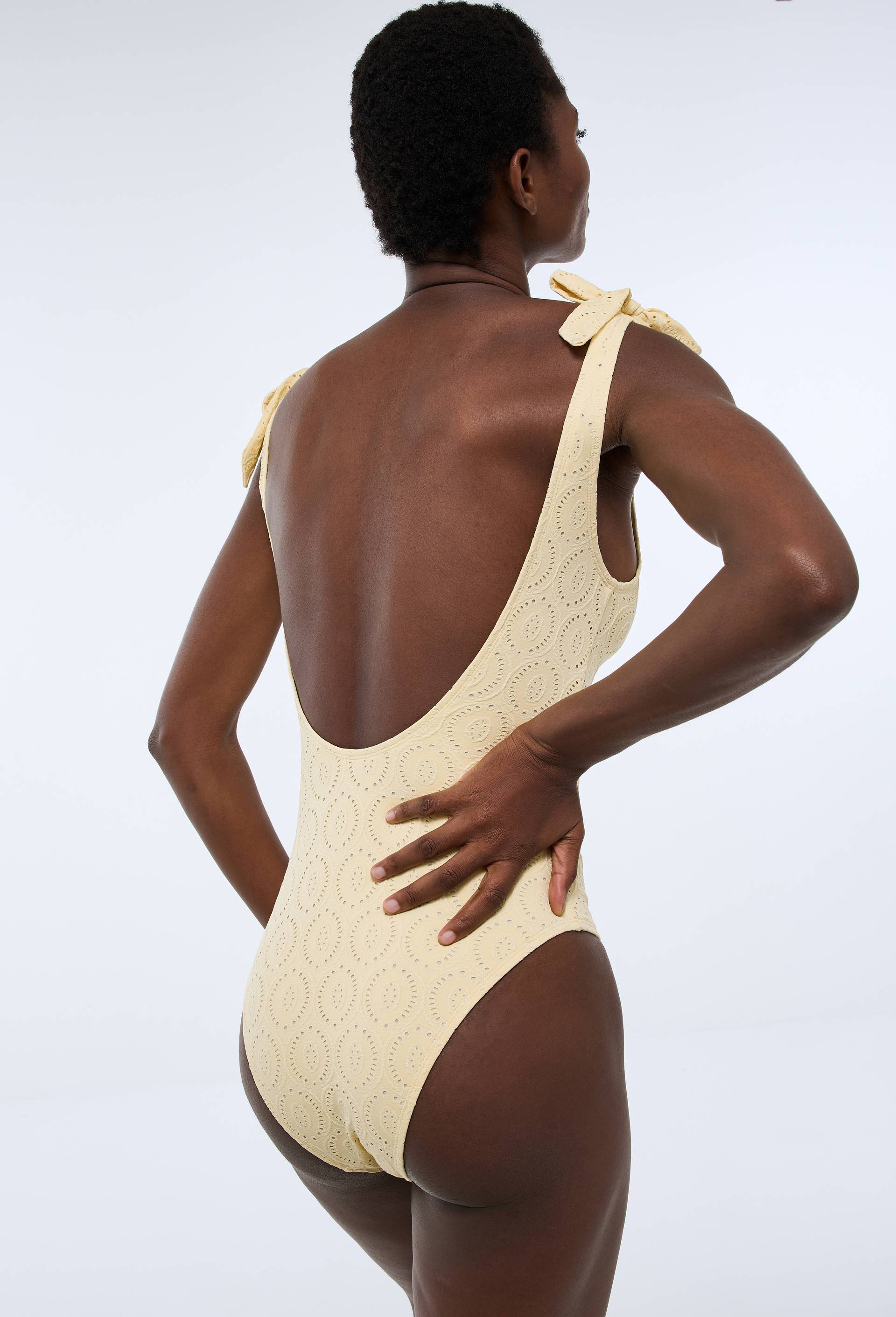 Maillot de bain 1 pi&egrave;ce HORTENSE, Jaune clair, large image number 3