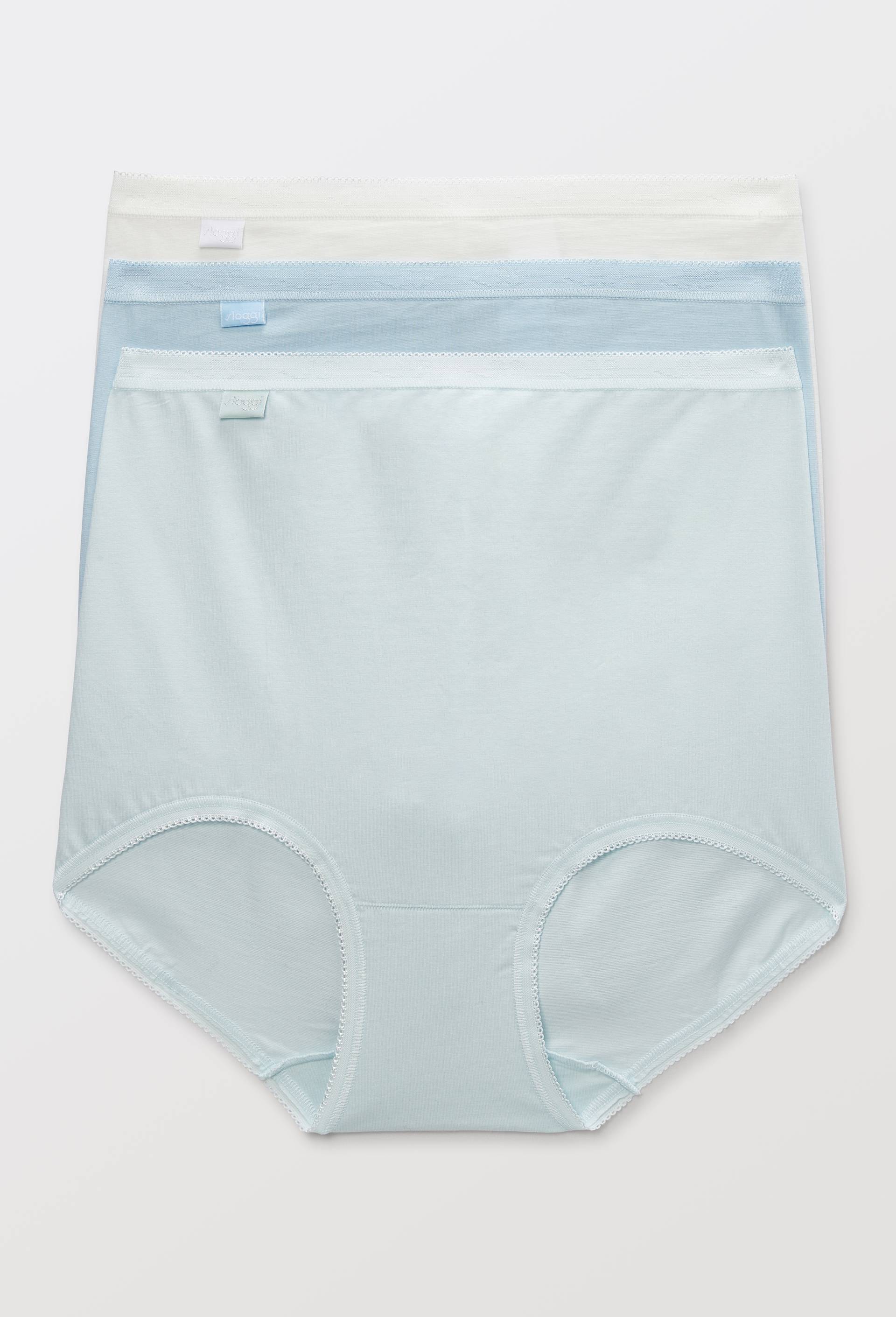 Lot de 3 culottes maxi en coton Sloggi, Bleu clair, large image number 0