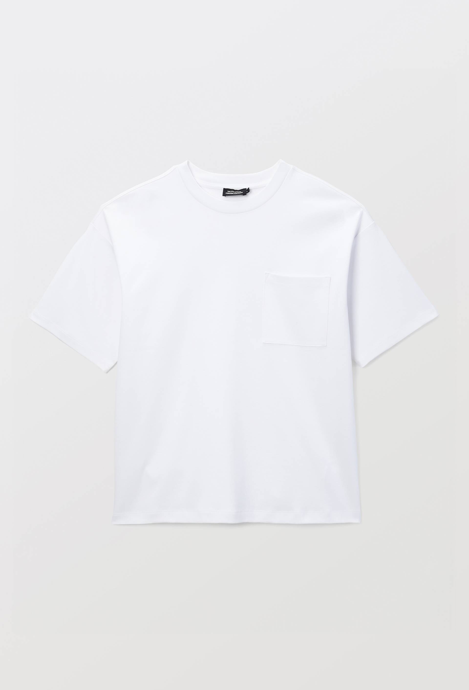 T-shirt  manches courtes interlock en coton bio GOTS, Blanc, large image number 2.0