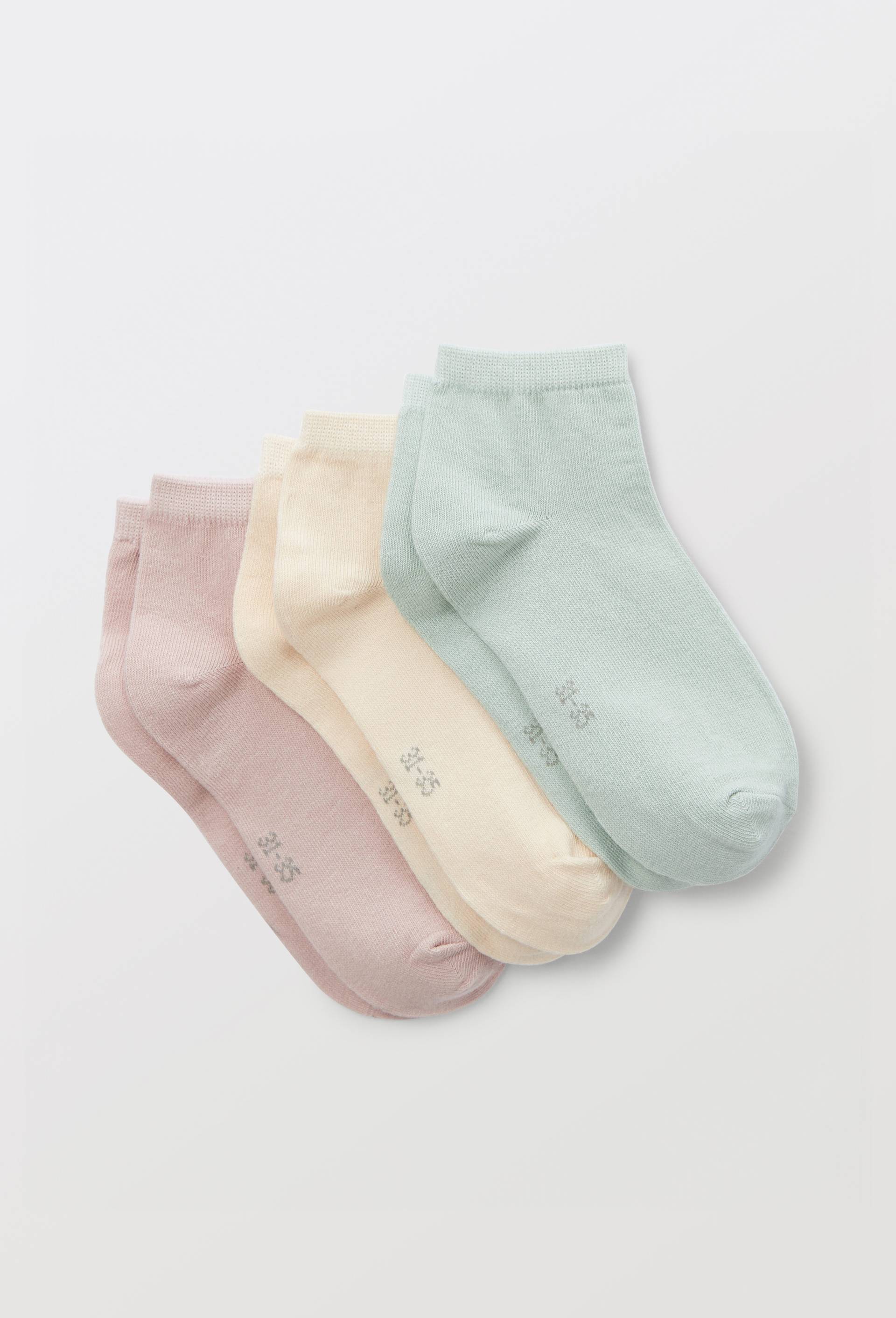 Lot de 3 paires de soquettes unies contenant du coton BIO GOTS, Vert fonc&eacute;, large image number 0