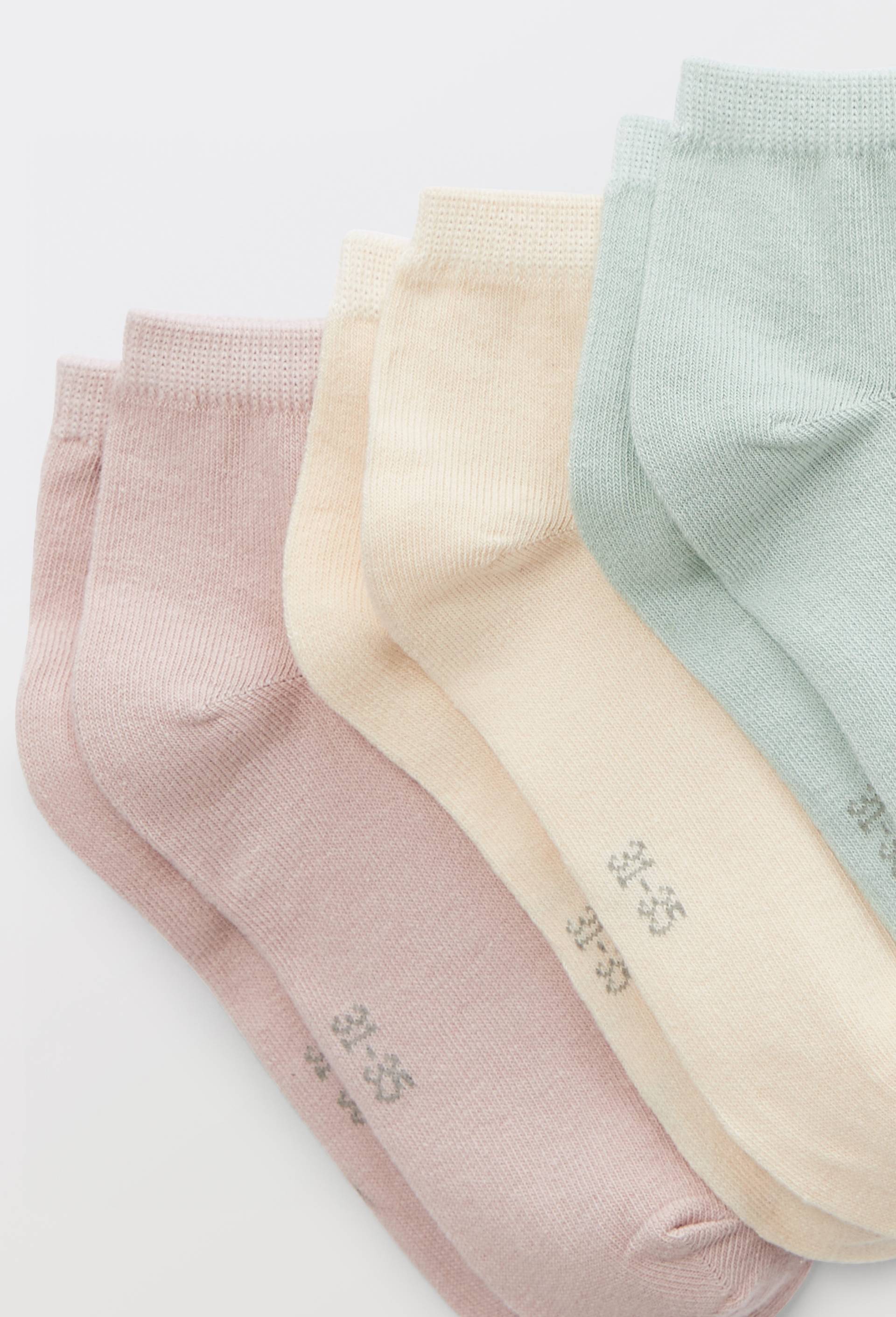 Lot de 3 paires de soquettes unies contenant du coton BIO GOTS, Vert fonc&eacute;, large image number 1.0