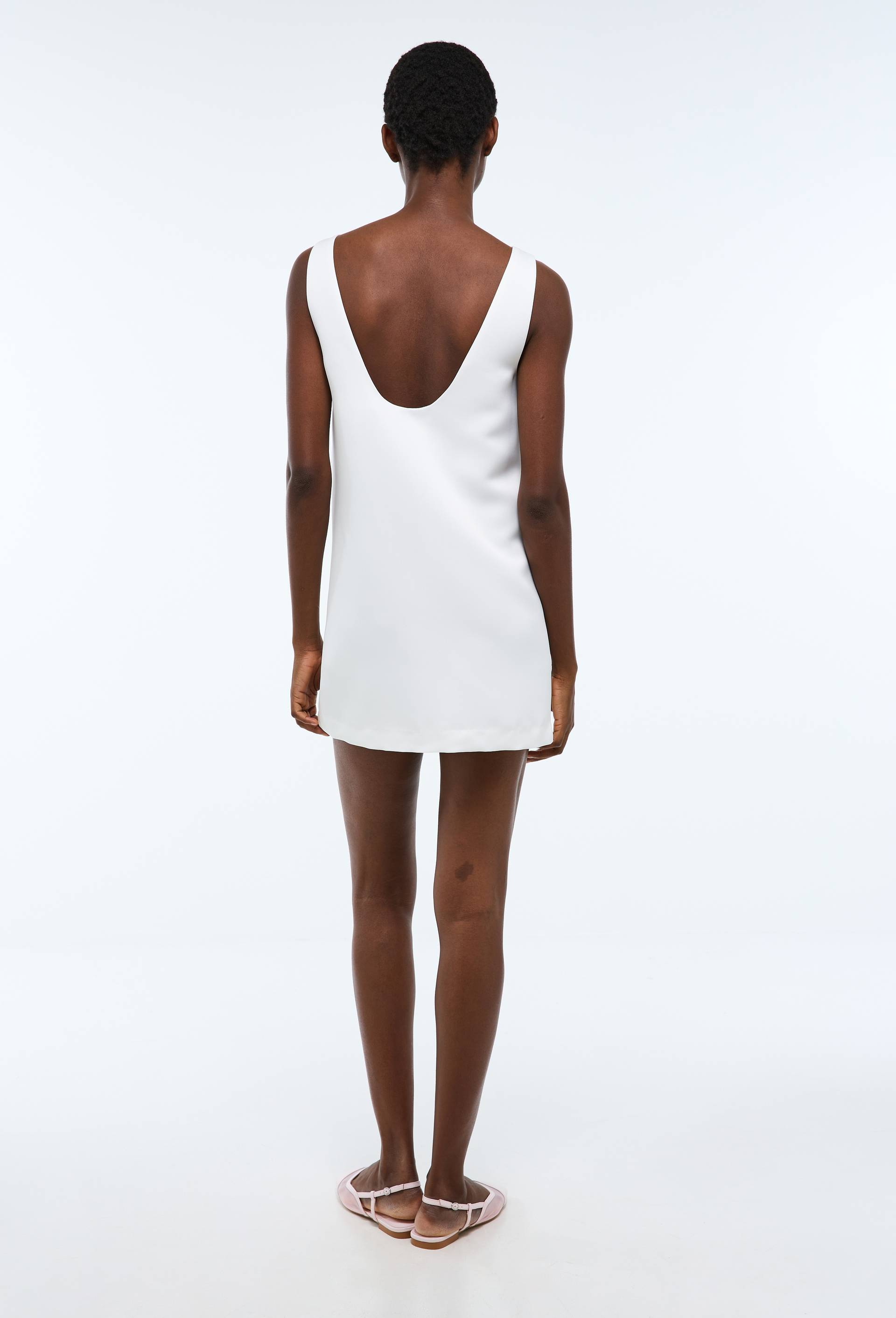 Robe courte unie, Blanc, large image number 1.0