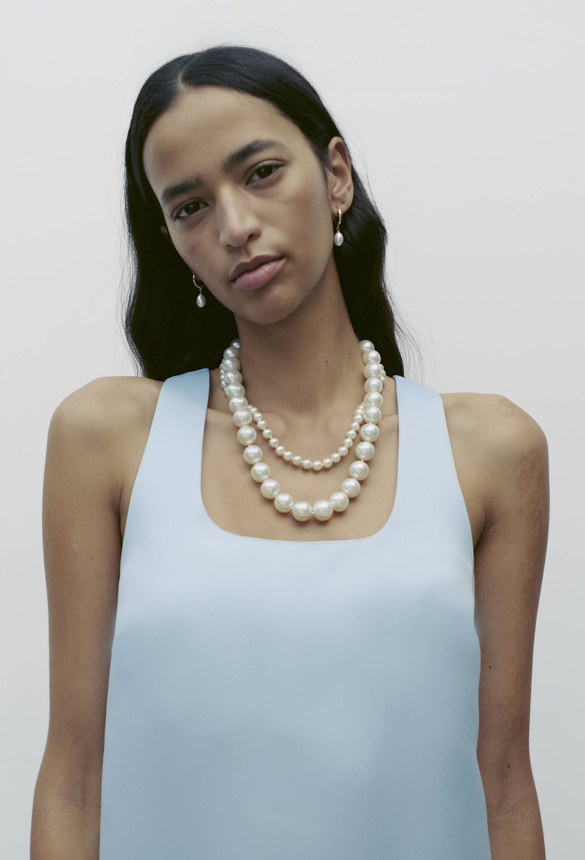 Robe courte unie, Bleu clair, large image number 1