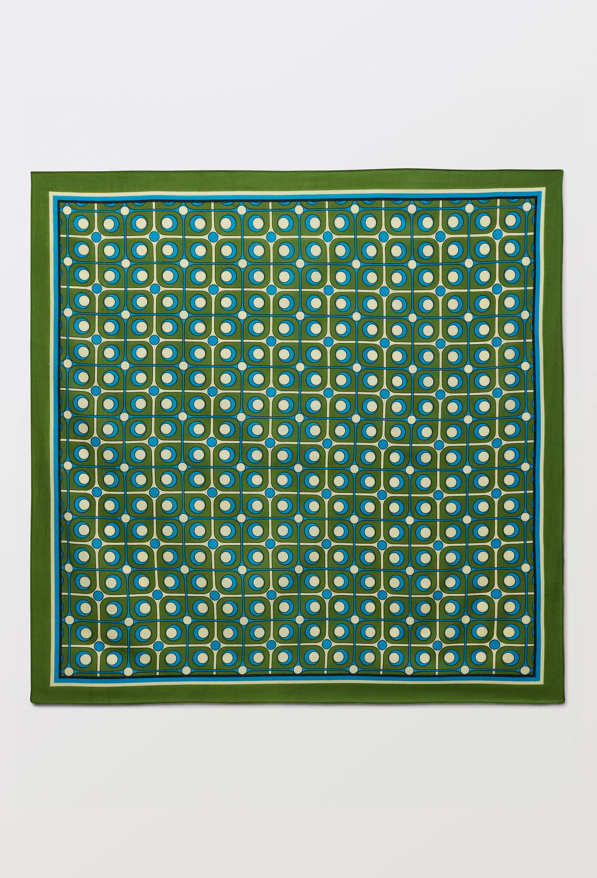 Foulard imprim&eacute; en coton BIO GOTS, Vert, large image number 0.0