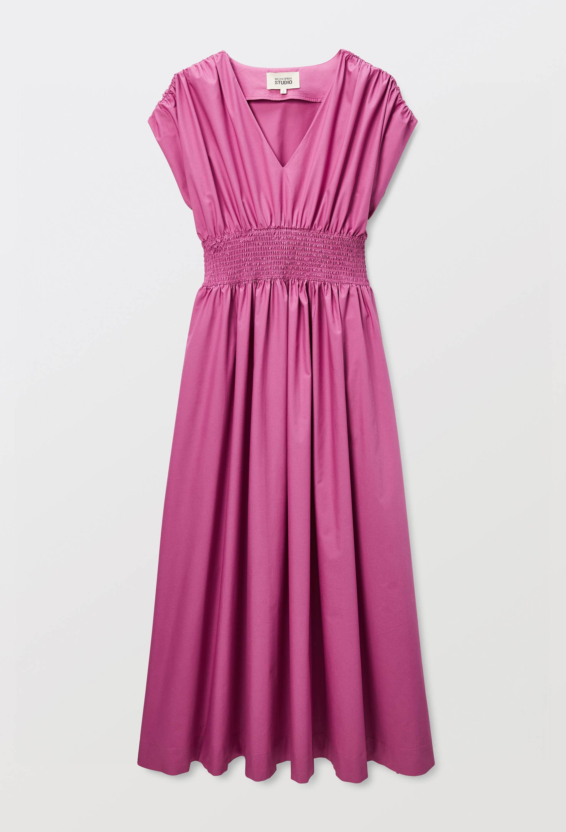 Robe midi unie en coton BIO GOTS, Violet, large image number 2.0
