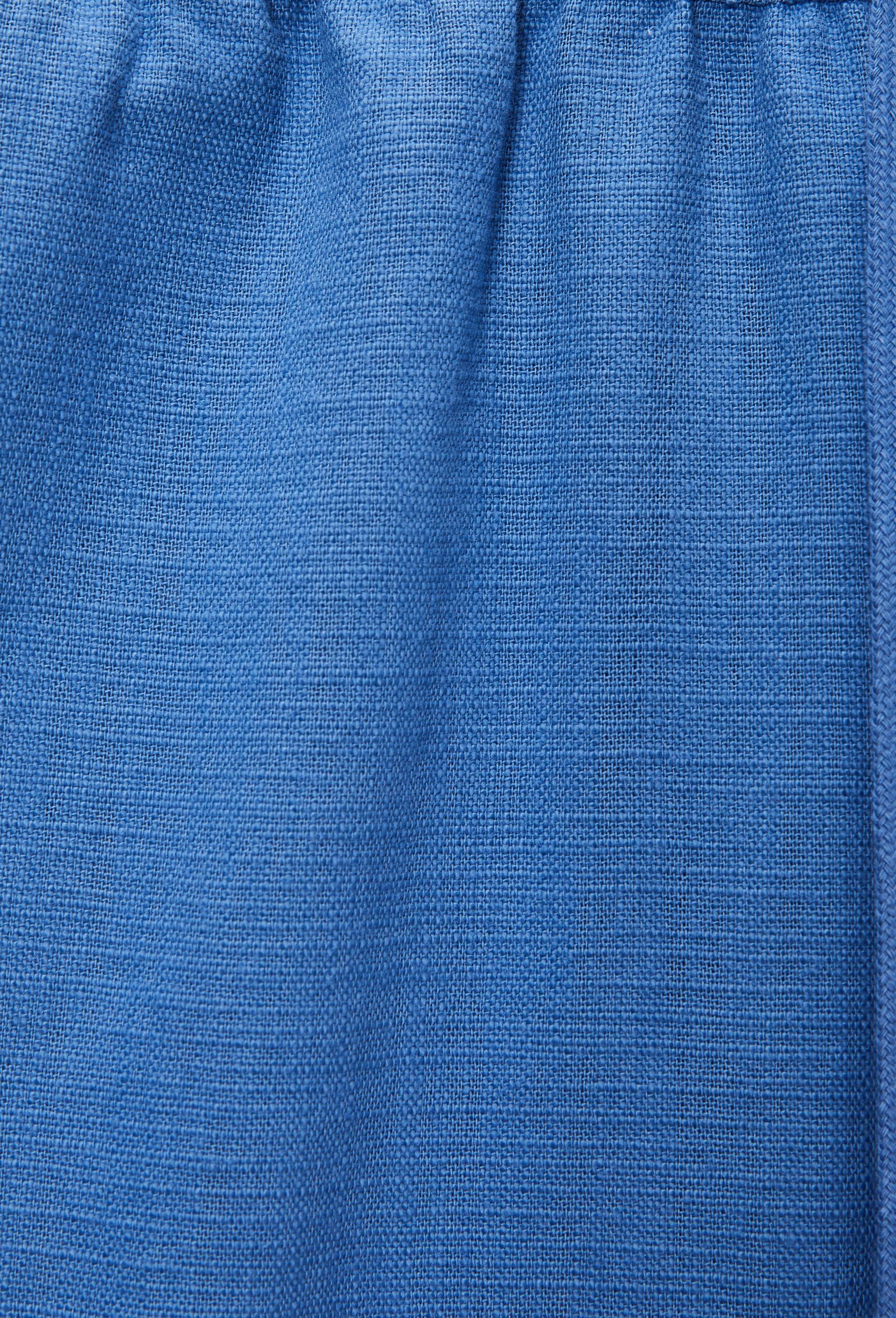 Bermuda &eacute;lastiqu&eacute;e en coton bio GOTS, Bleu, large image number 5.0