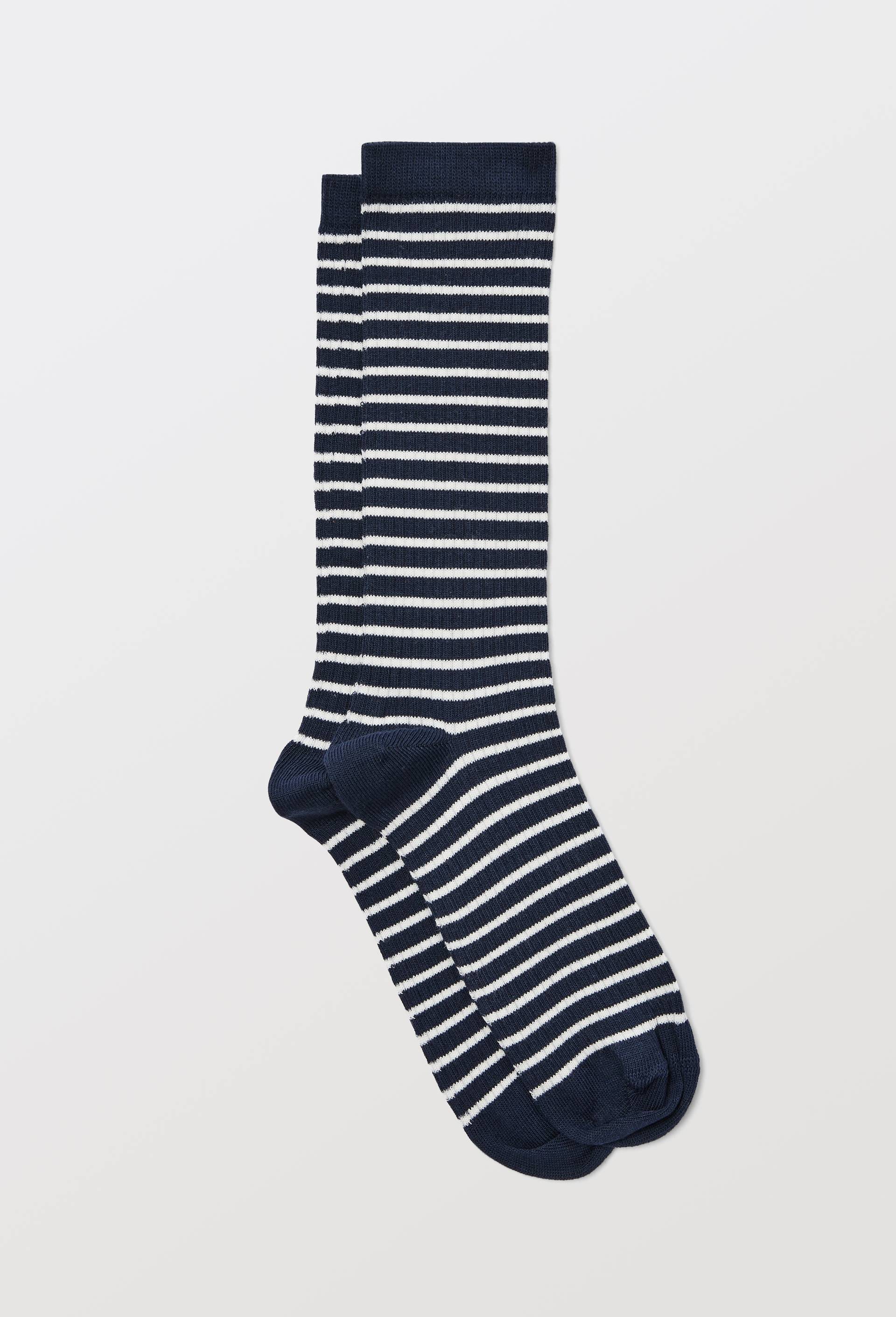 Paire de chaussettes fantaisie en coton premium, Bleu fonc&eacute;, large image number 0