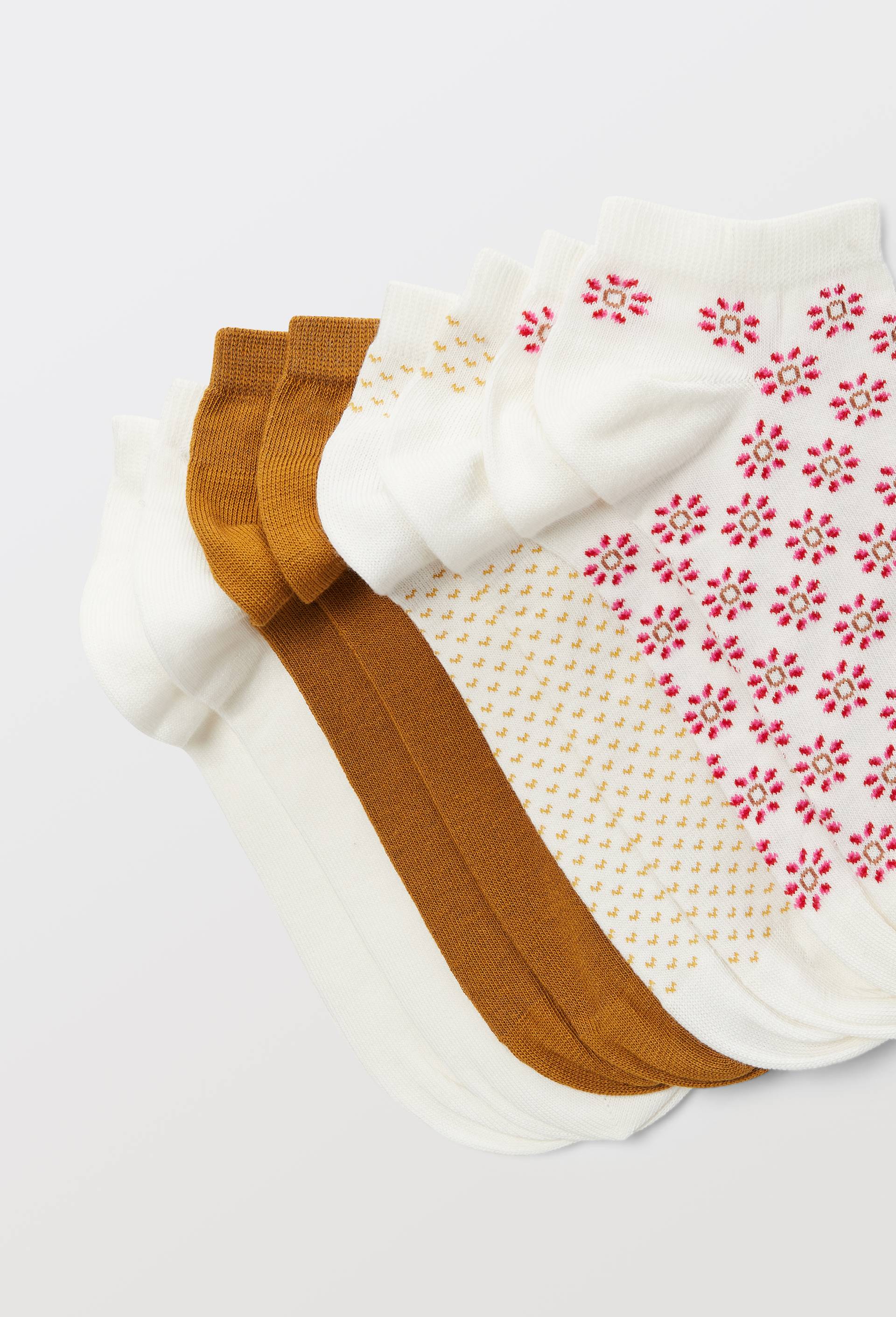 Lots de 4 paires de mini-socquettes en coton, Rose, large image number 1.0