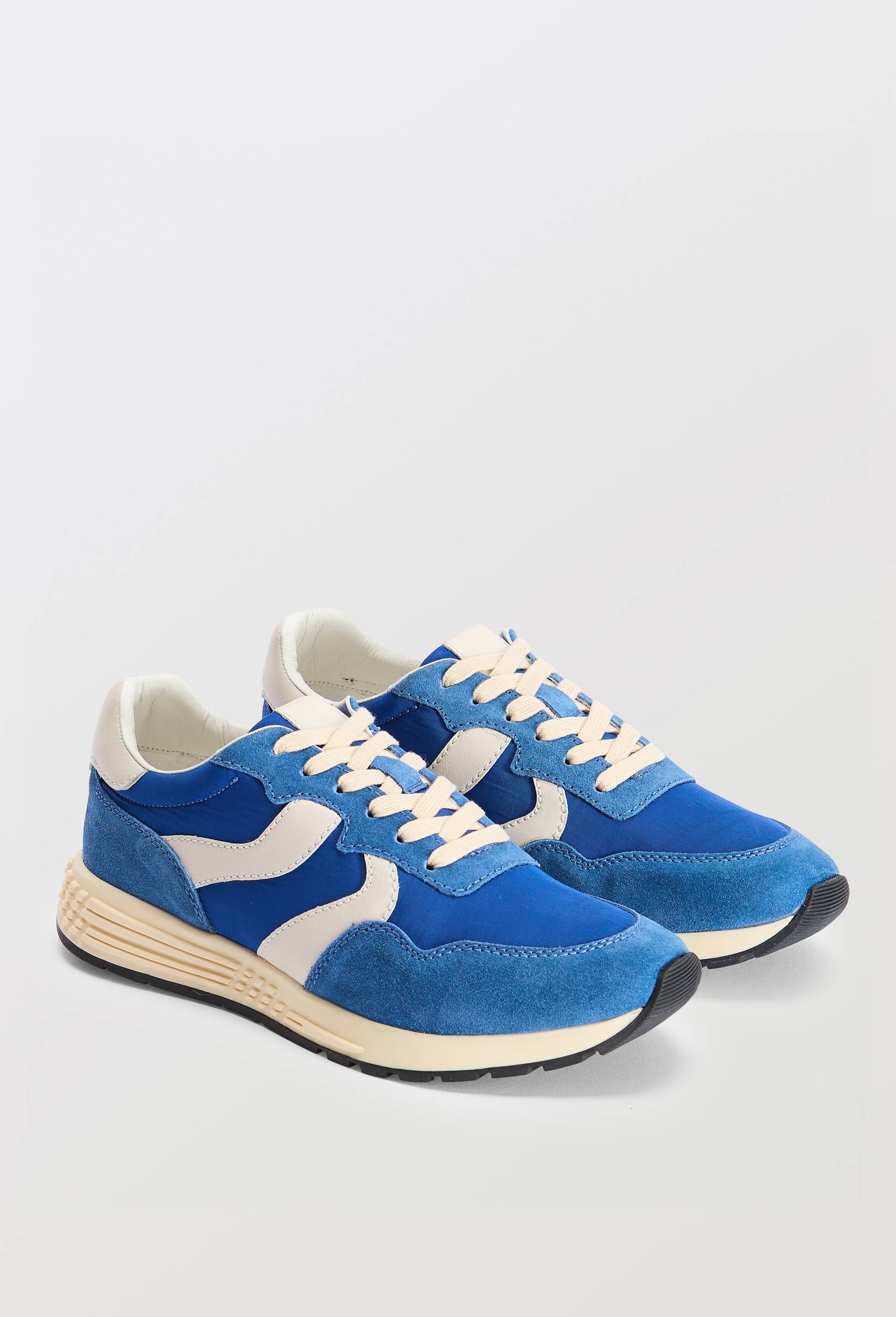 Baskets en cuir, Bleu, large image number 0.0