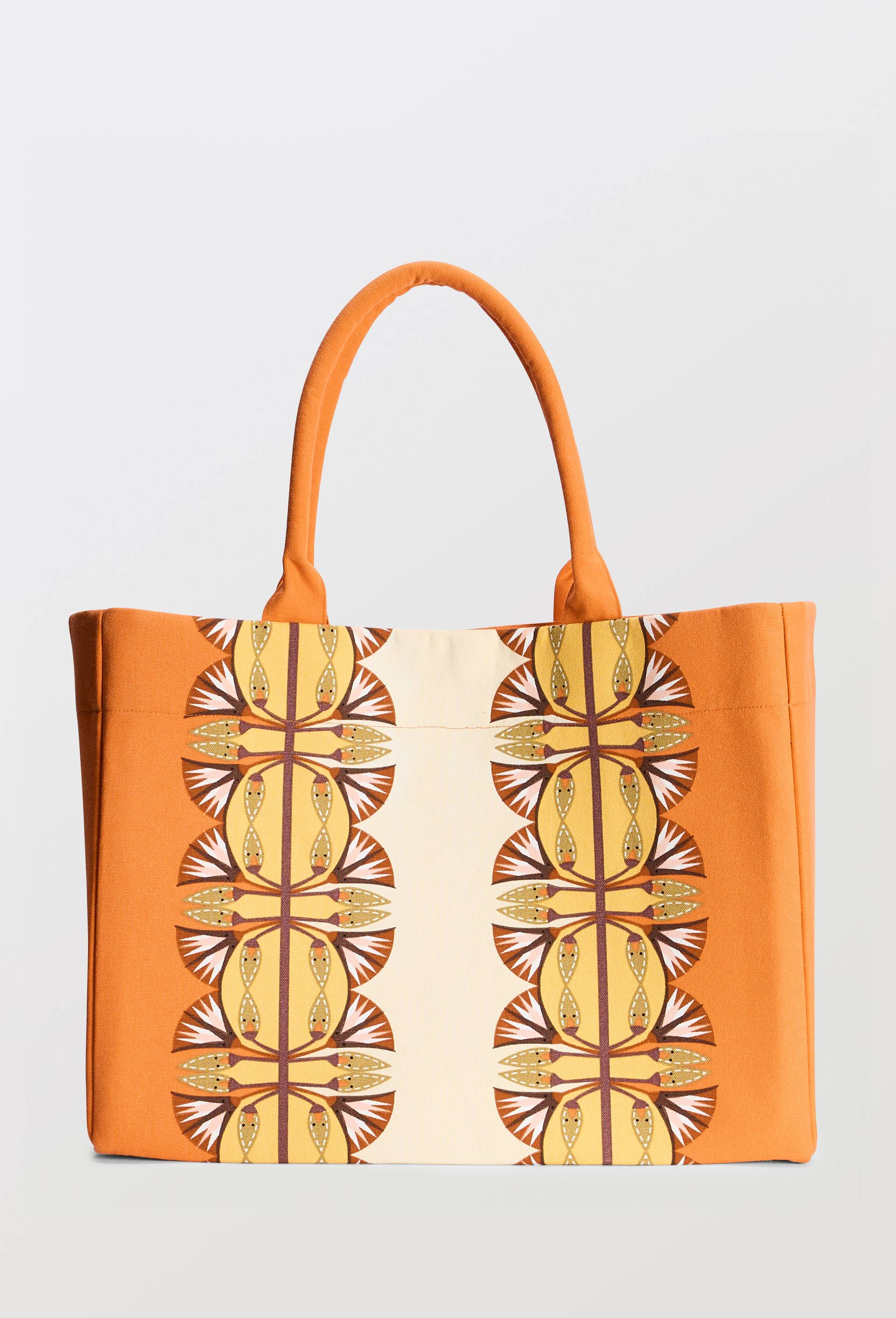 Sac cabas en coton - LOUIS BARTHELEMY x MONOPRIX, Orange, large image number 1.0