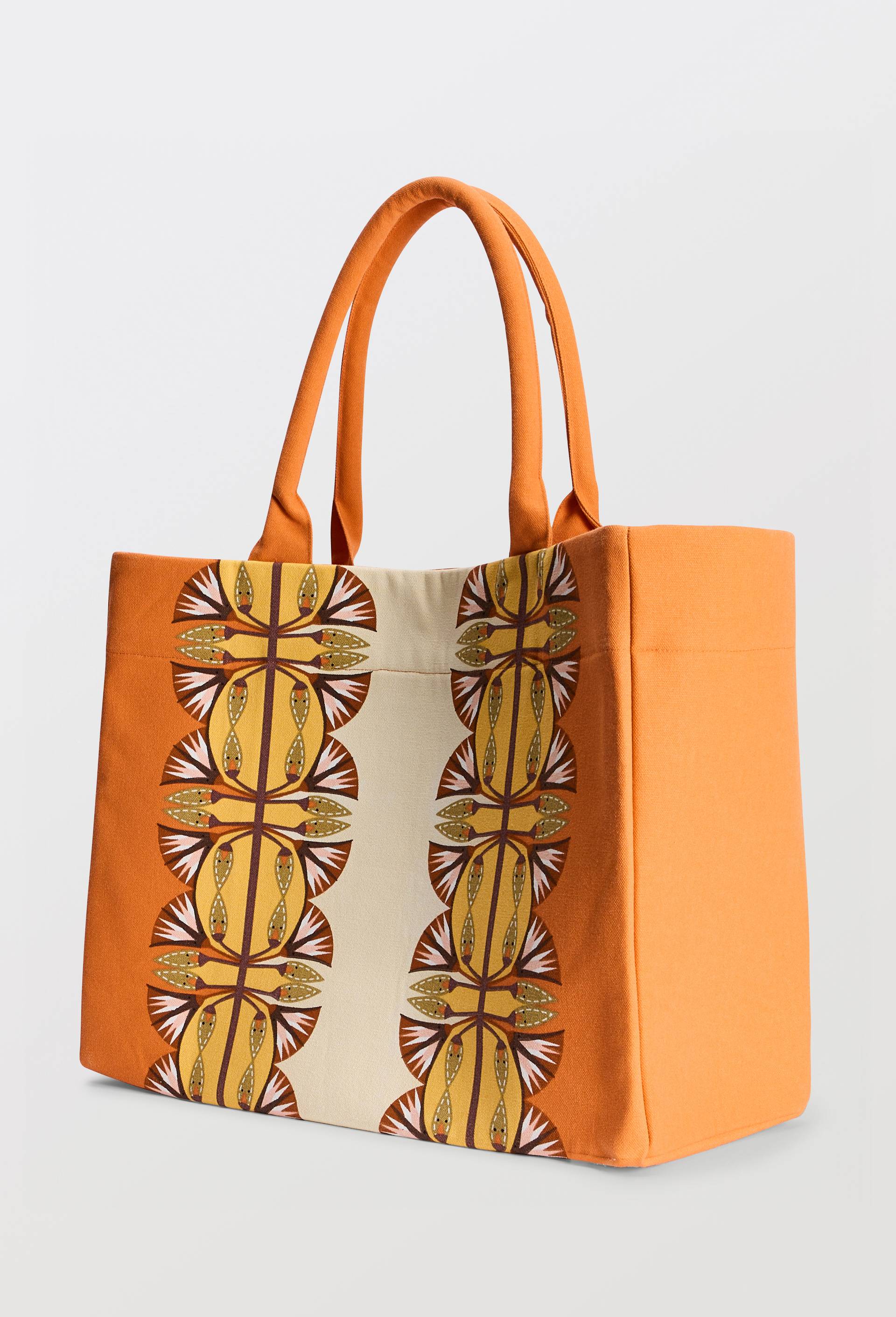 Sac cabas en coton - LOUIS BARTHELEMY x MONOPRIX, Orange, large image number 2.0