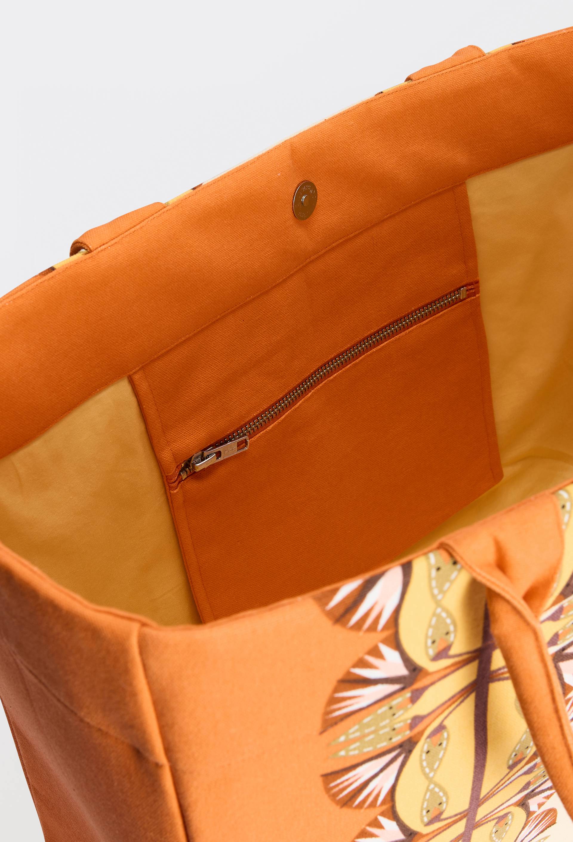 Sac cabas en coton - LOUIS BARTHELEMY x MONOPRIX, Orange, large image number 3.0