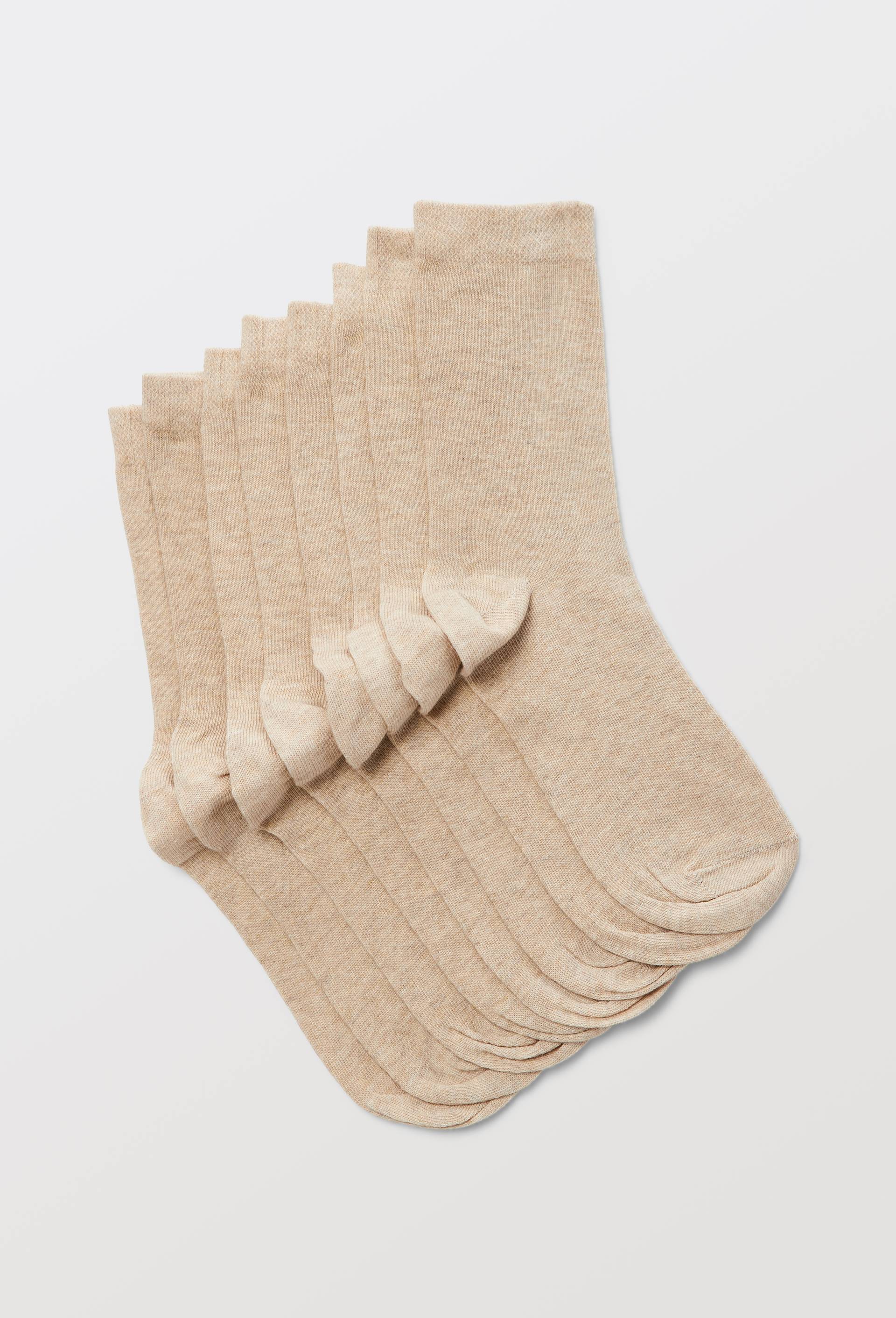Lot de 4 paires de chaussettes en coton, Brun clair, large image number 0