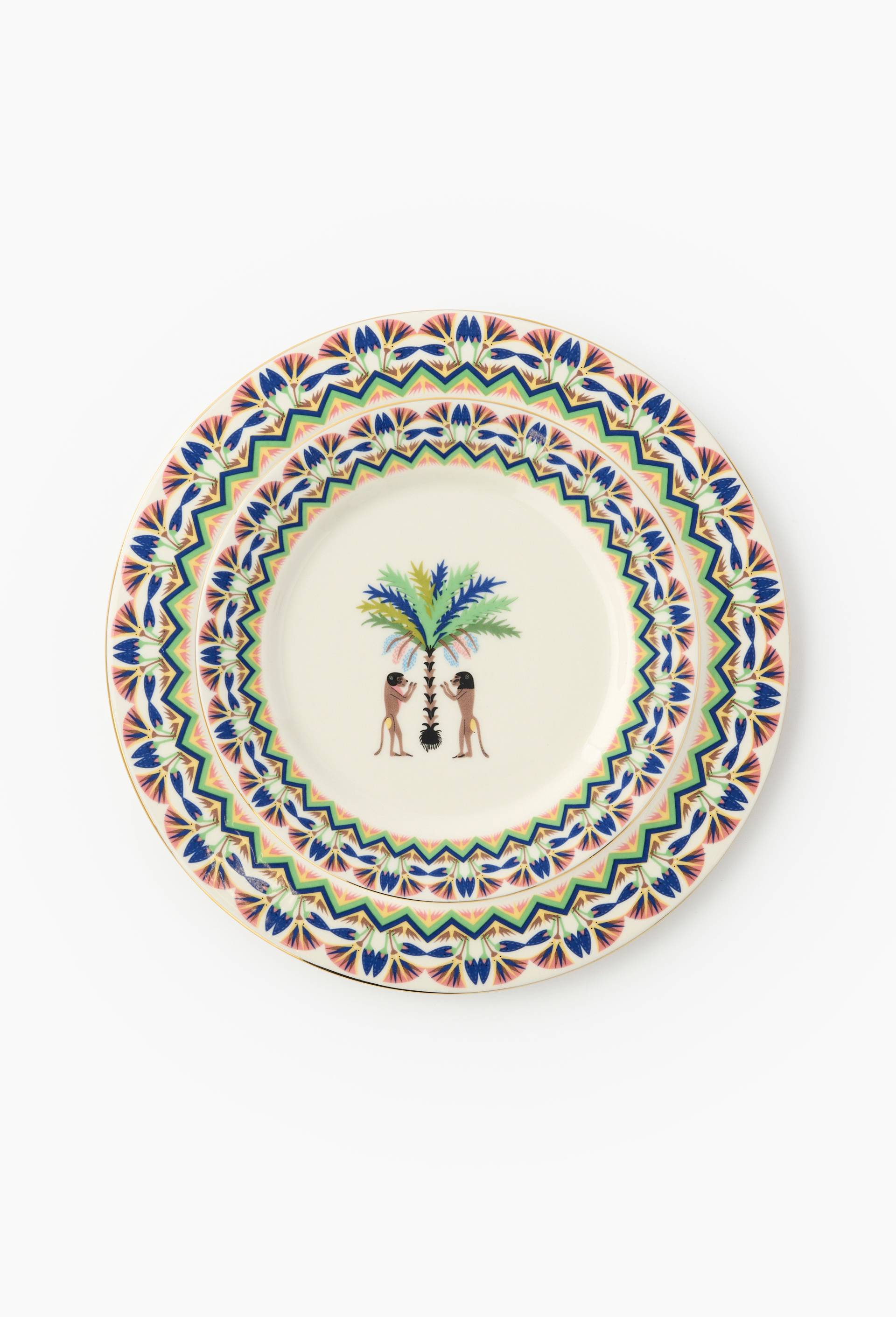 Assiette &agrave; diner en c&eacute;ramique - LOUIS BARTHELEMY x MONOPRIX, Ecru, large image number 2.0