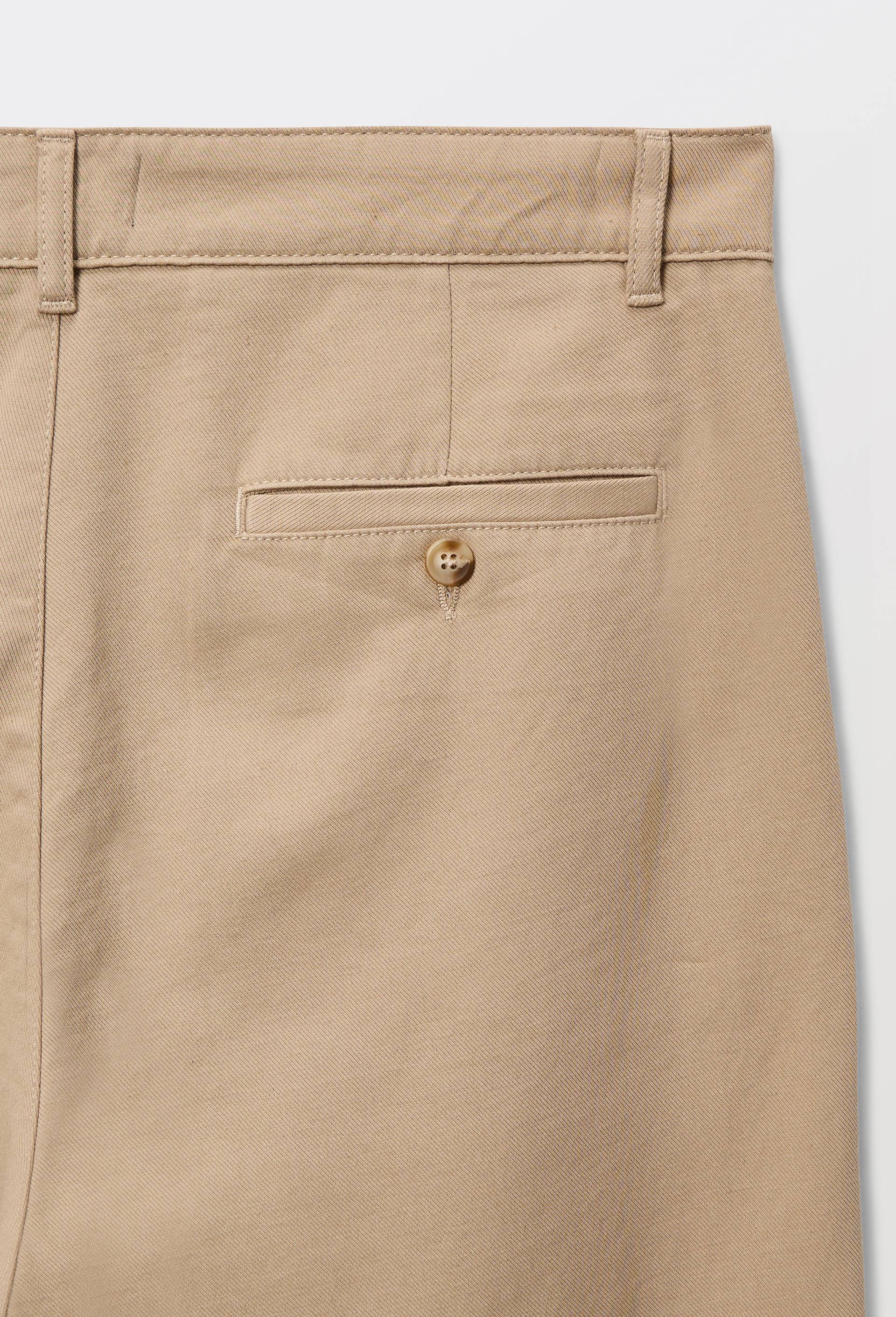 Pantalon &eacute;lastiqu&eacute; en coton et lin, Beige, large image number 4