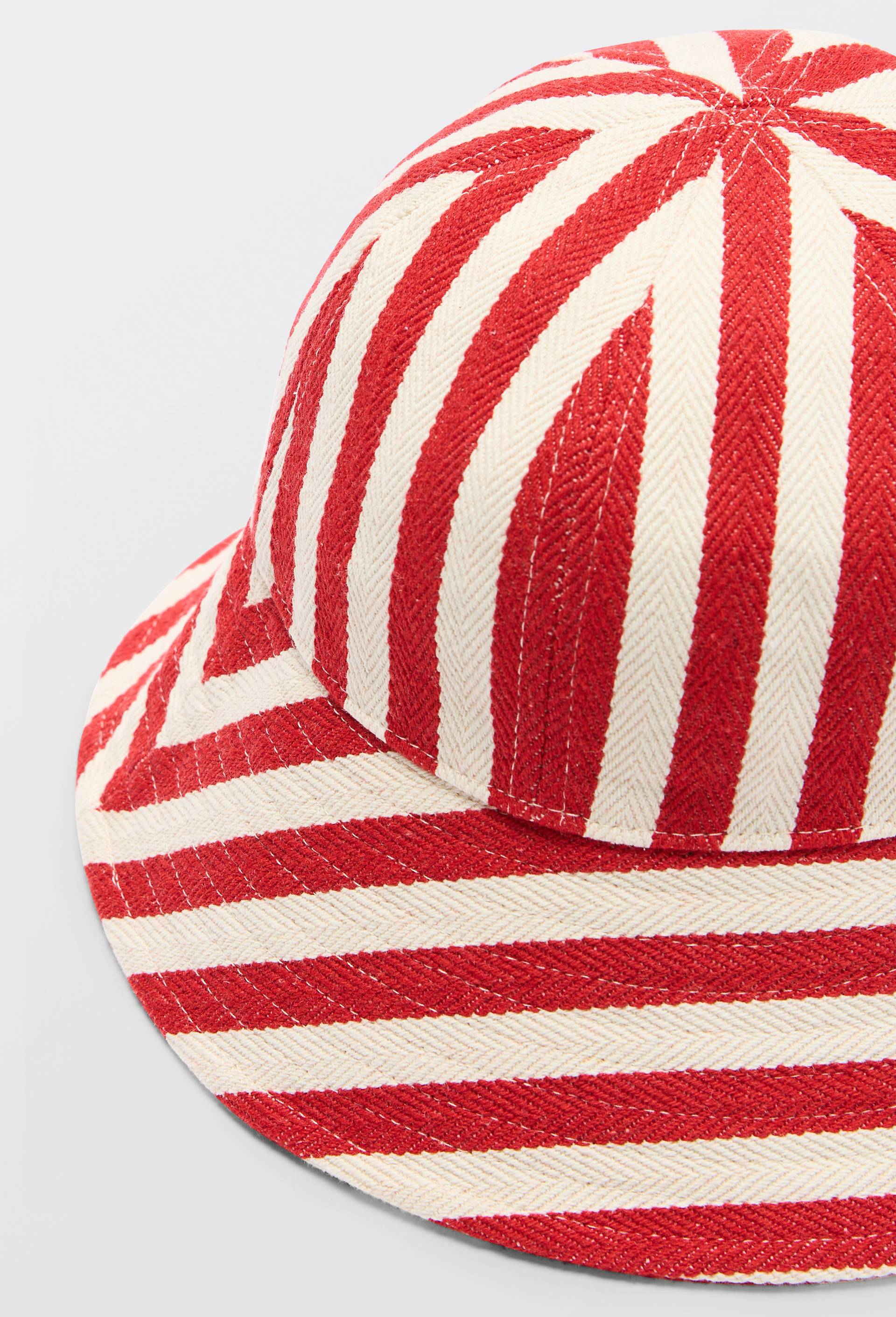 Chapeau &agrave; rayures, Rouge, large image number 1