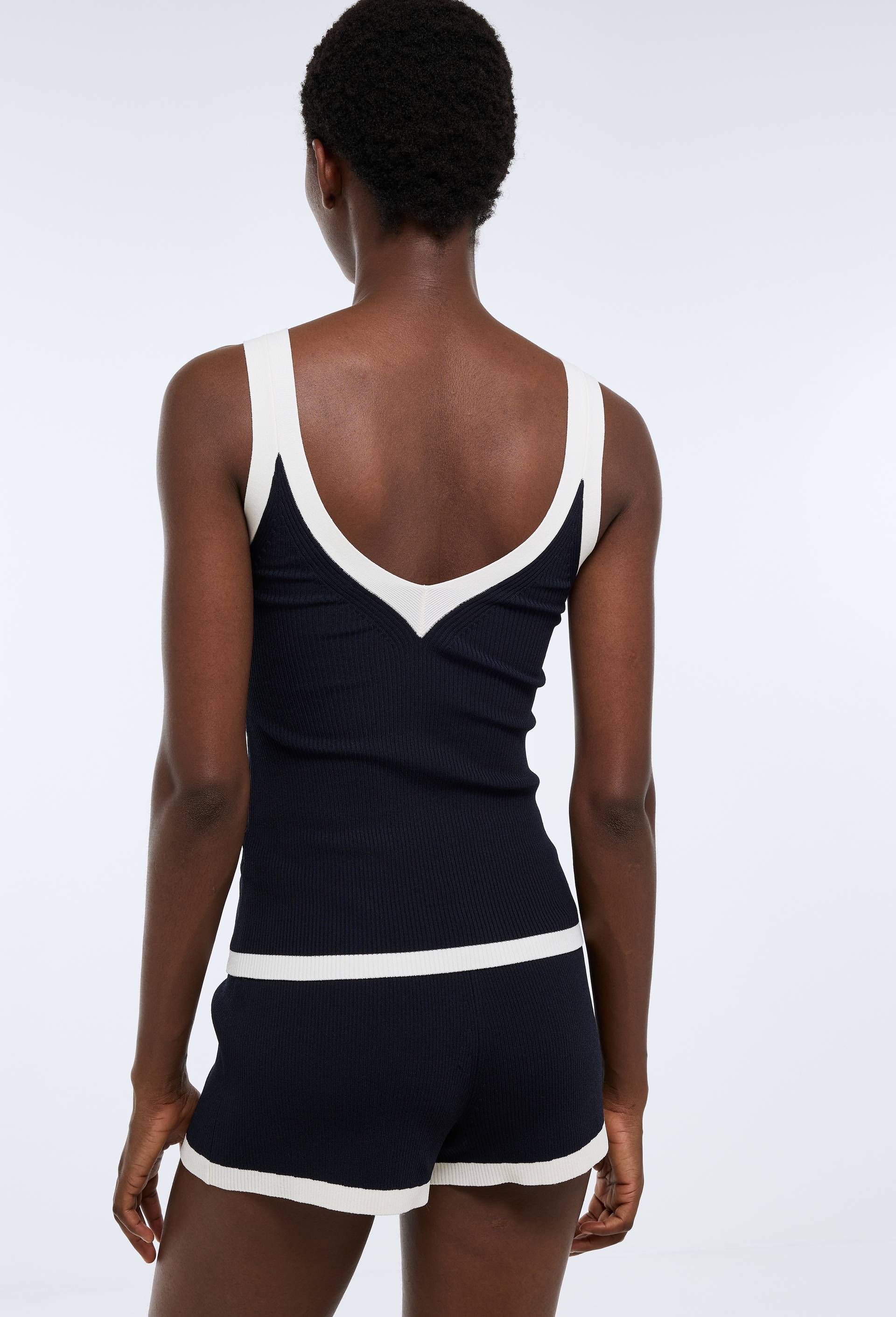 D&eacute;bardeur c&ocirc;te fine TERESA, Bleu fonc&eacute;, large image number 1