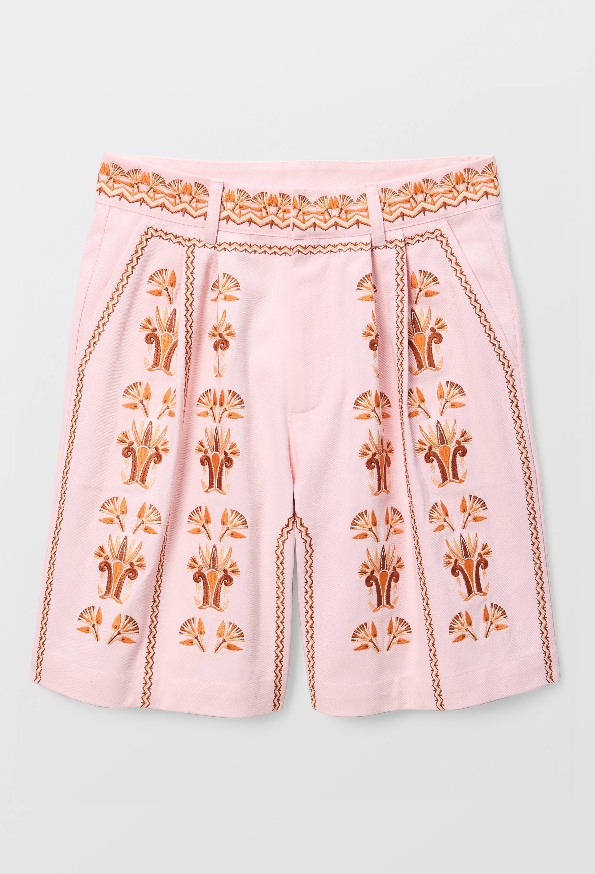 Bermuda brod&eacute; en coton BIO GOTS - LOUIS BARTHELEMY x MONOPRIX, Rose, large image number 3
