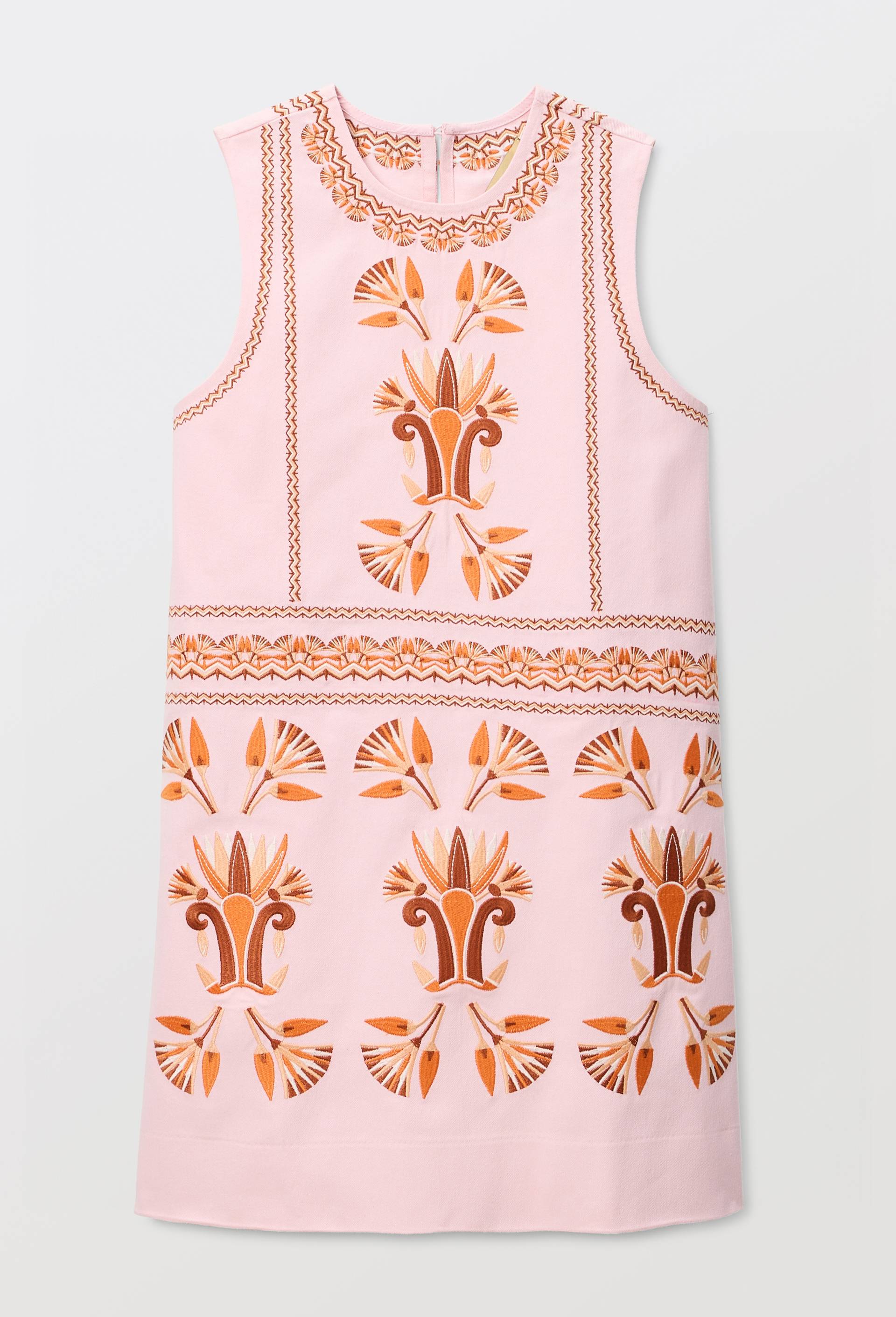 Robe brod&eacute;e en coton BIO GOTS - LOUIS BARTHELEMY x MONOPRIX, Rose, large image number 3