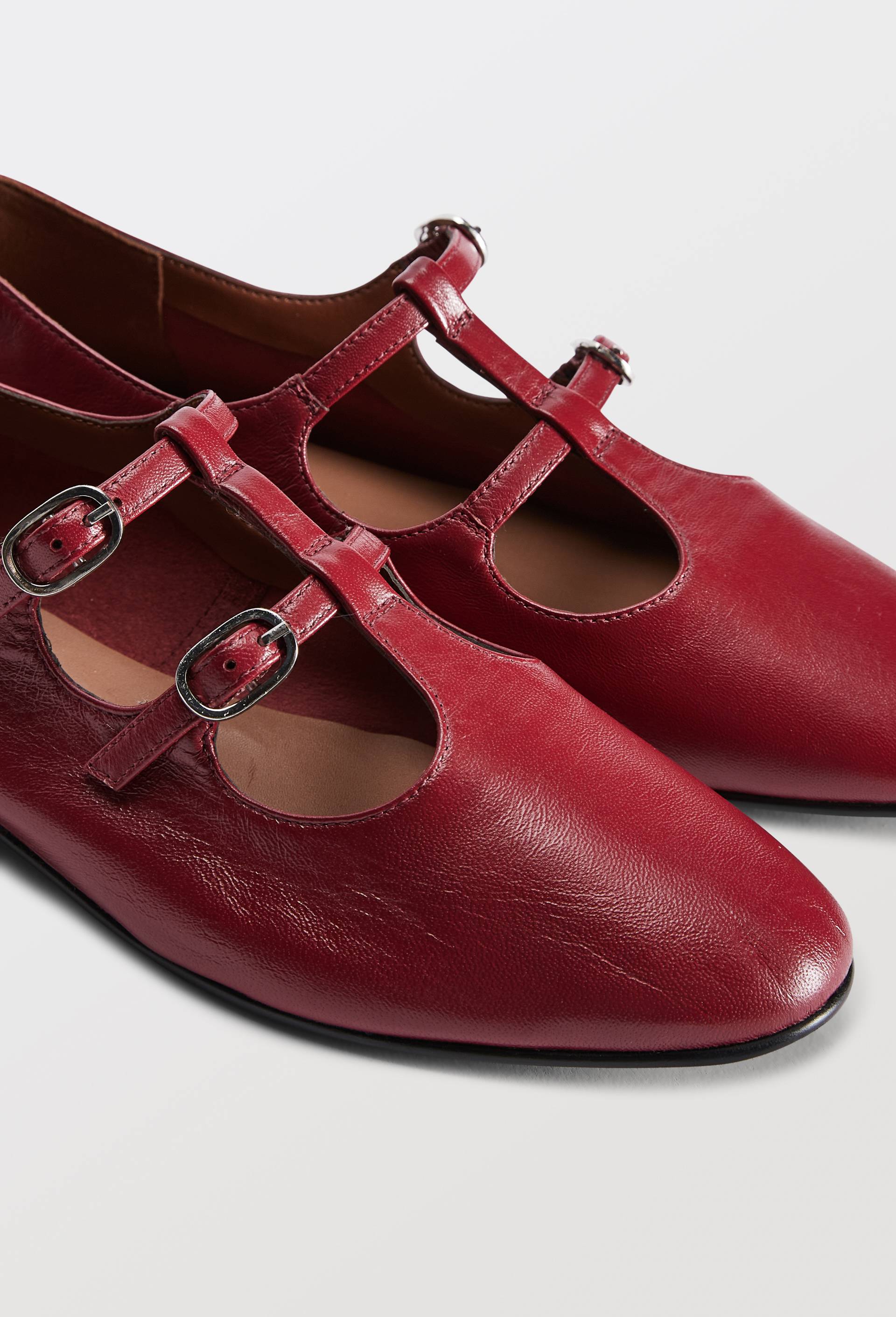 Salom&eacute;s double brides en cuir, Orange fonc&eacute;, large image number 2