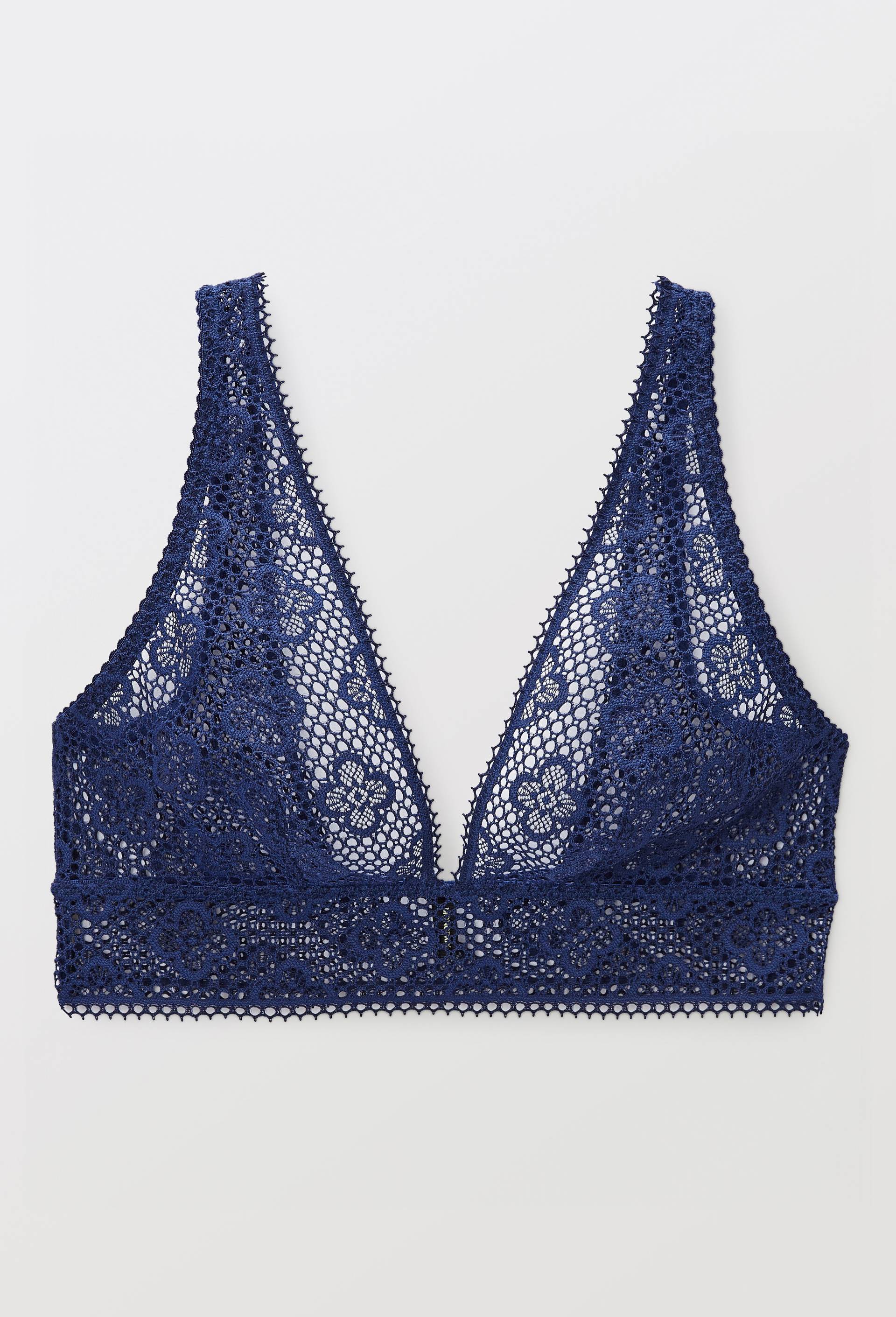 Brassi&egrave;re LOUISE en dentelle, Bleu fonc&eacute;, large image number 2
