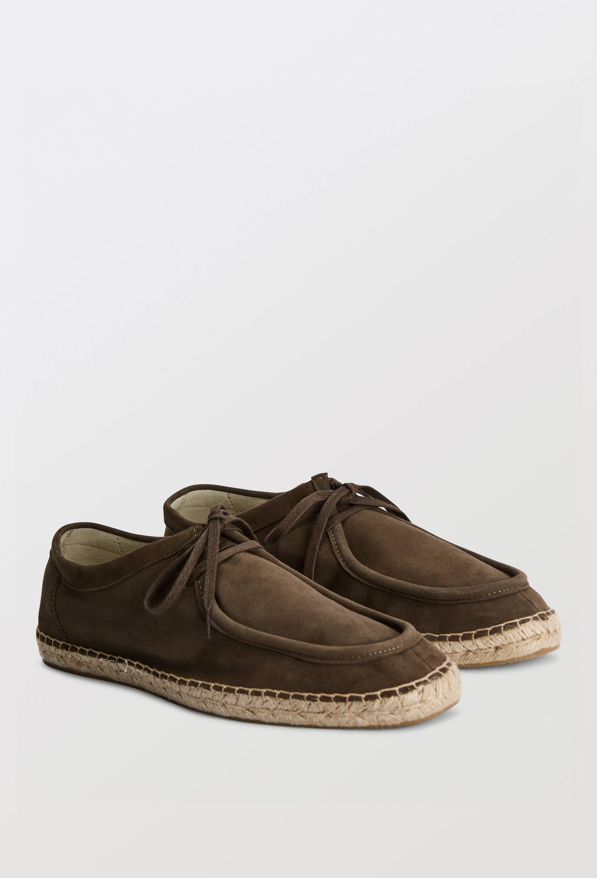 Espadrilles en cro&ucirc;te de cuir, Vert fonc&eacute;, large image number 0.0