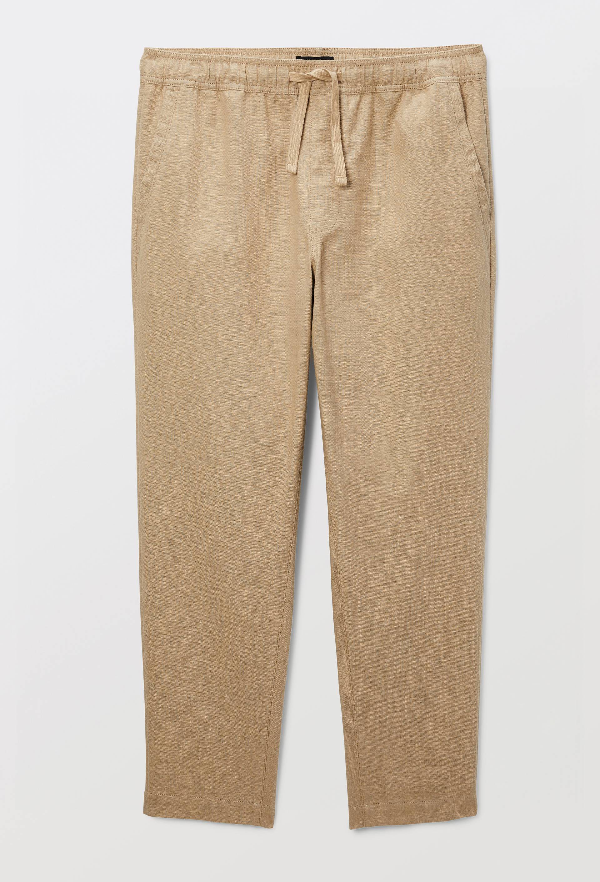 Pantalon taille &eacute;lastiqu&eacute;e en coton BIO GOTS, Ecru, large image number 2