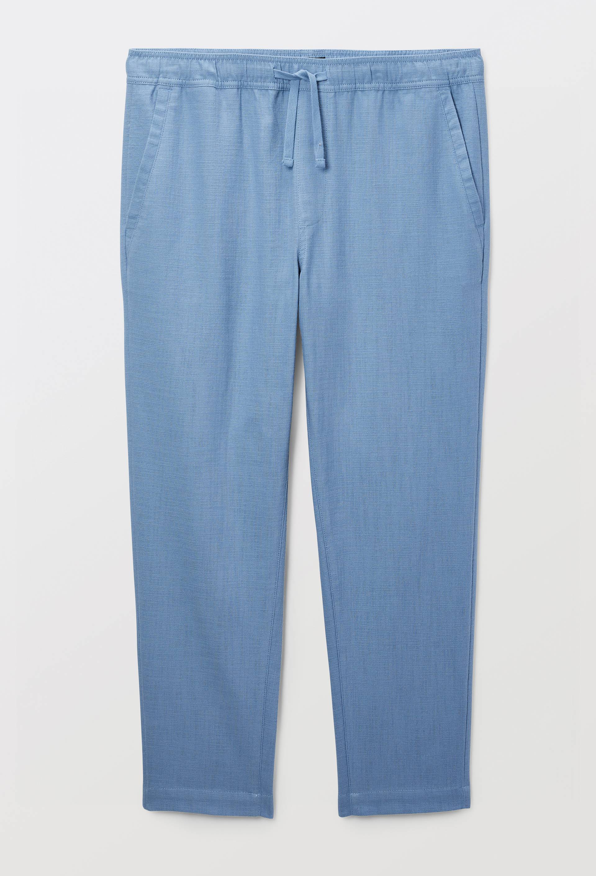 Pantalon taille &eacute;lastiqu&eacute;e en coton BIO GOTS, Bleu, large image number 2.0